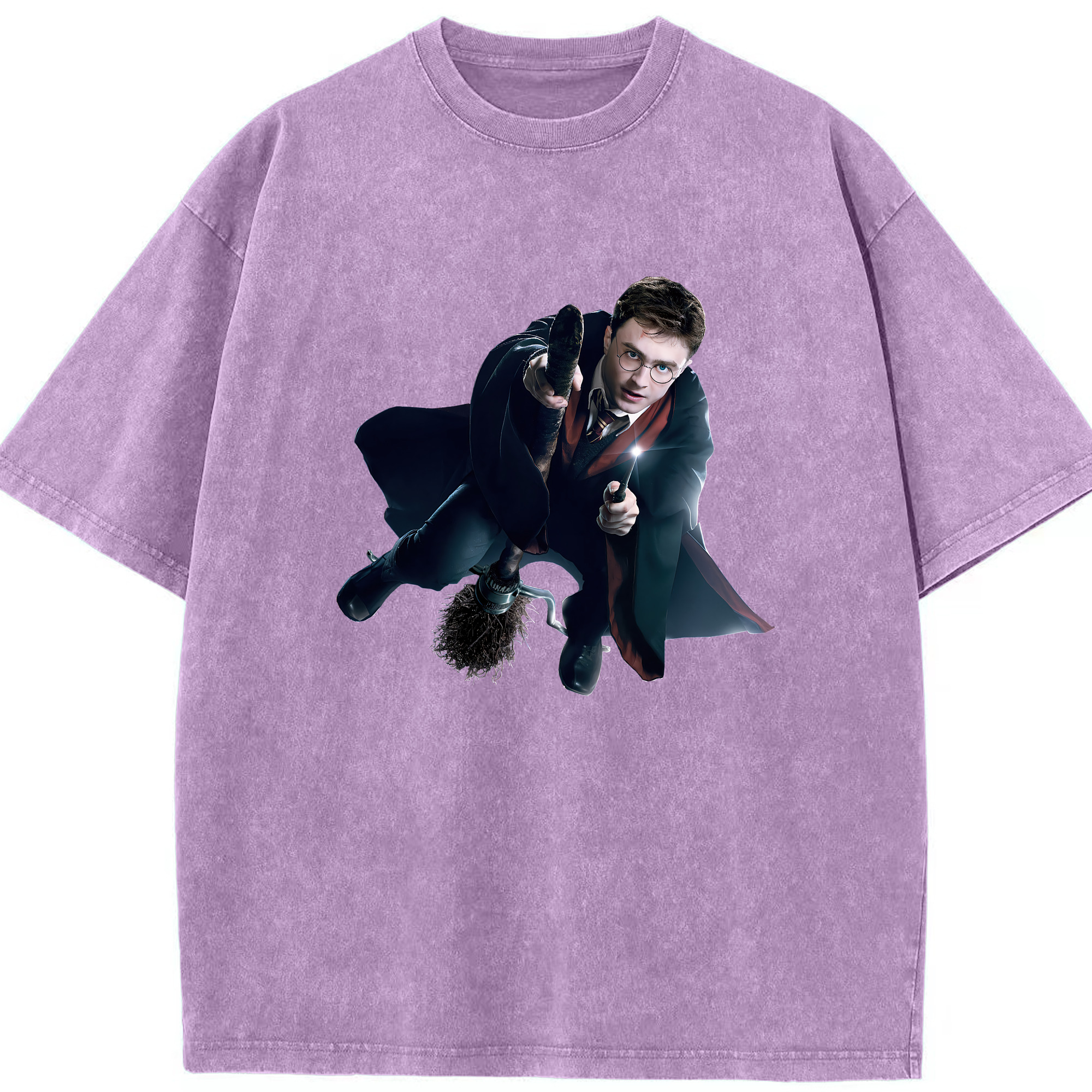 （画像用） Harry Potter ハリー・ポッターシリーズ 綿100% ヴィンテージ風 半袖Tシャツ（フロントプリント）