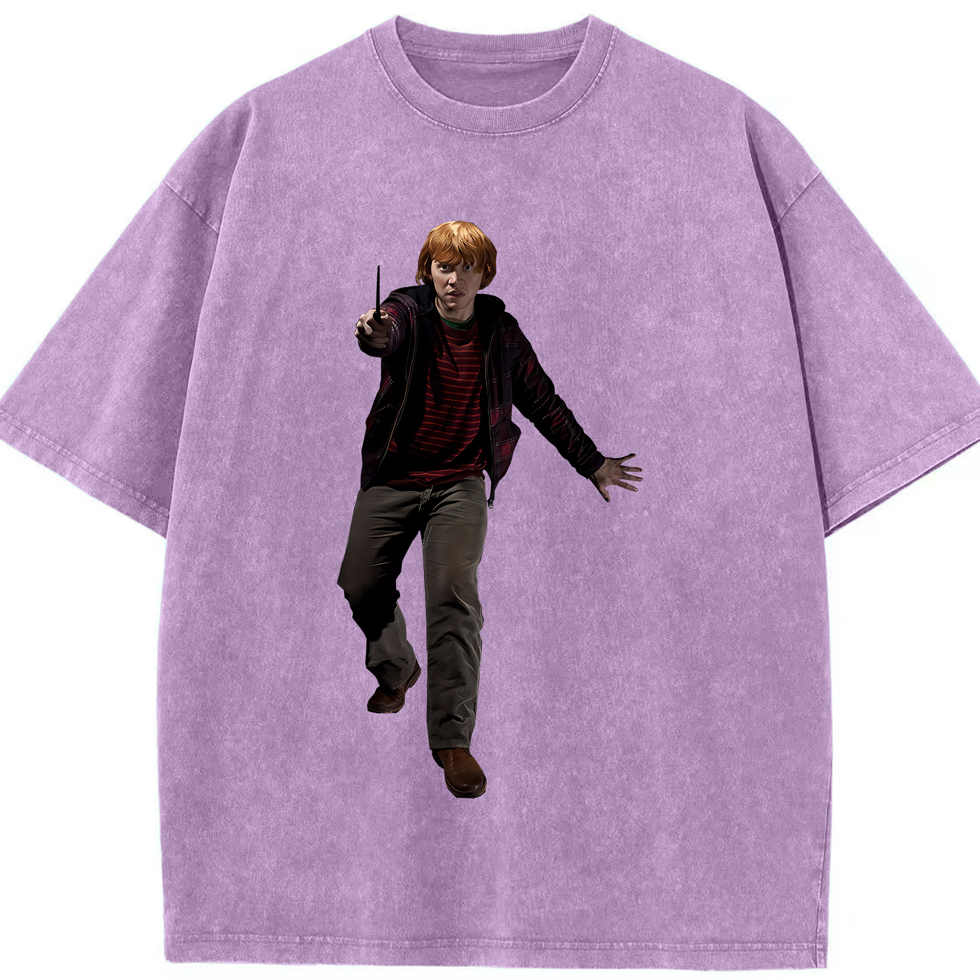 （画像用） Harry Potter ハリー・ポッターシリーズ 綿100% ヴィンテージ風 半袖Tシャツ（フロントプリント）