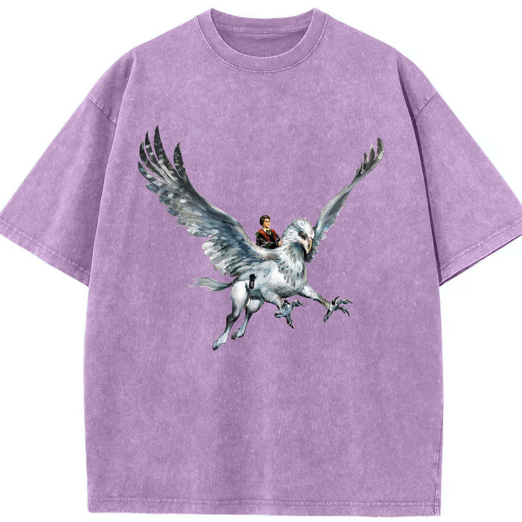 （画像用） Harry Potter ハリー・ポッターシリーズ 綿100% ヴィンテージ風 半袖Tシャツ（フロントプリント）