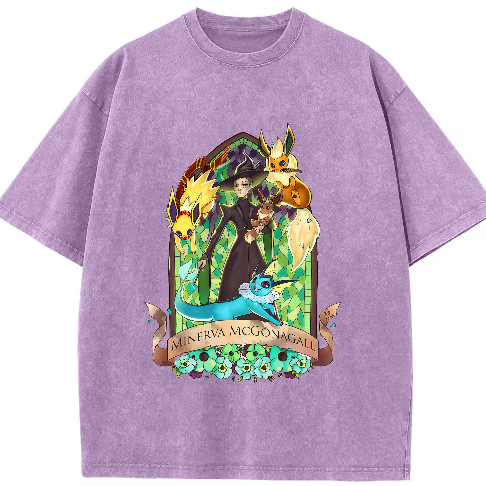 （画像用） Harry Potter ハリー・ポッターシリーズ 綿100% ヴィンテージ風 半袖Tシャツ（フロントプリント）