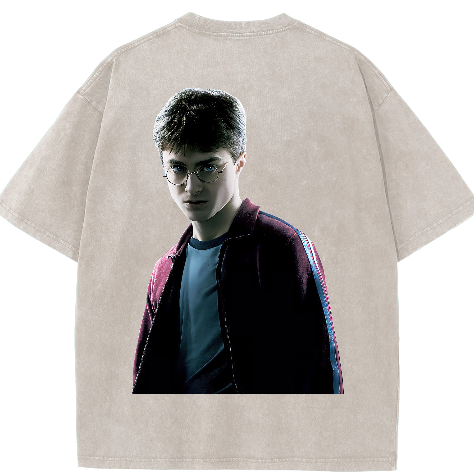 （画像用） Harry Potter ハリー・ポッターシリーズ 綿100% ヴィンテージ風 半袖Tシャツ（背面プリント）