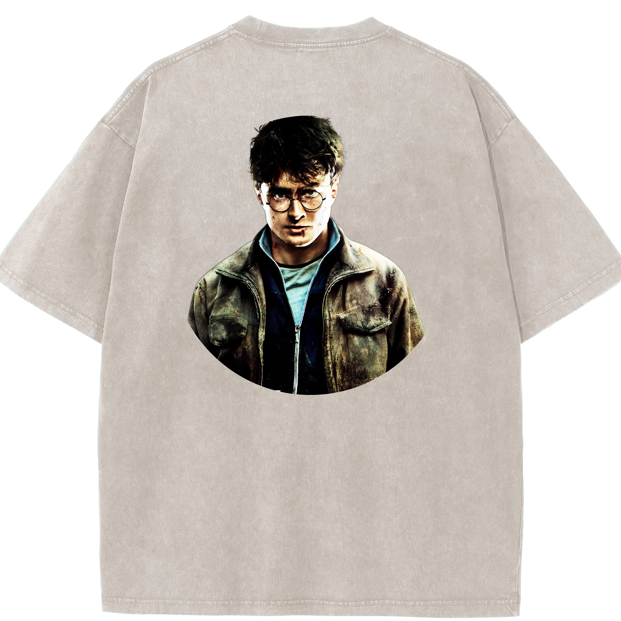 （画像用） Harry Potter ハリー・ポッターシリーズ 綿100% ヴィンテージ風 半袖Tシャツ（背面プリント）