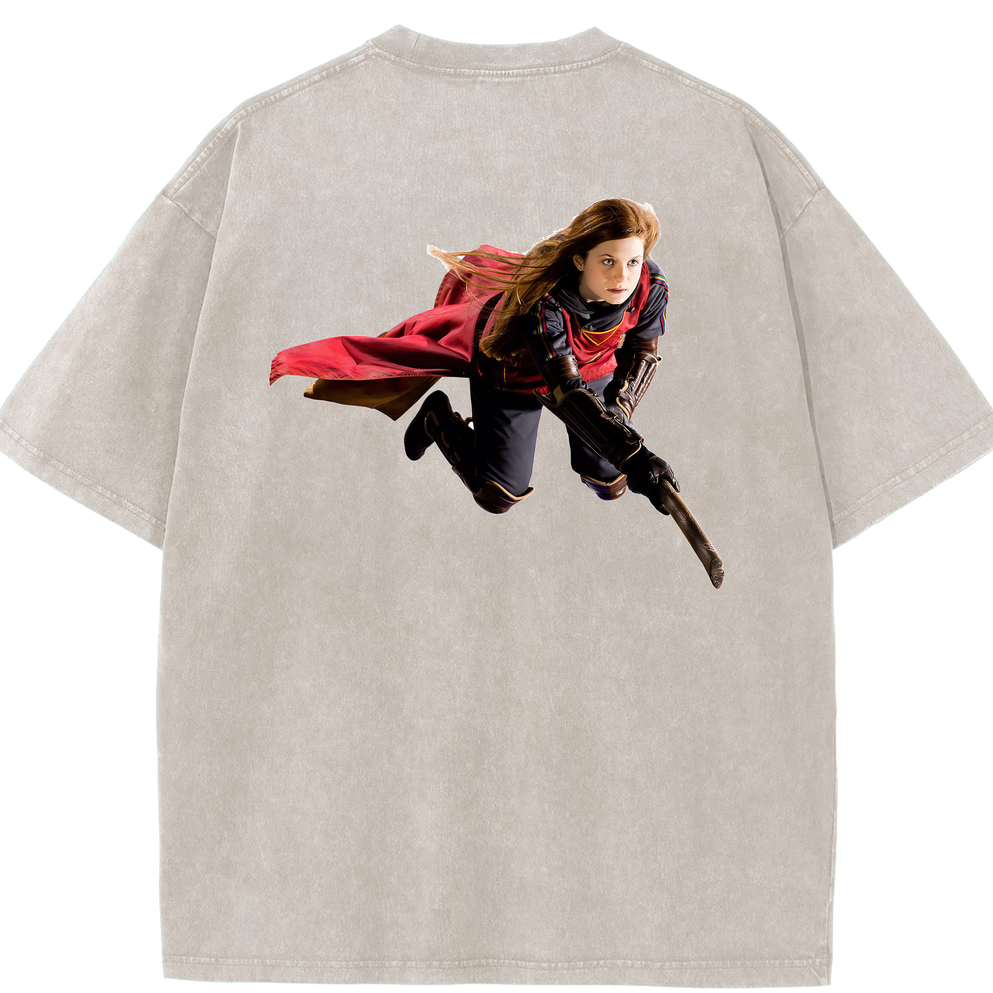 （画像用） Harry Potter ハリー・ポッターシリーズ 綿100% ヴィンテージ風 半袖Tシャツ（背面プリント）