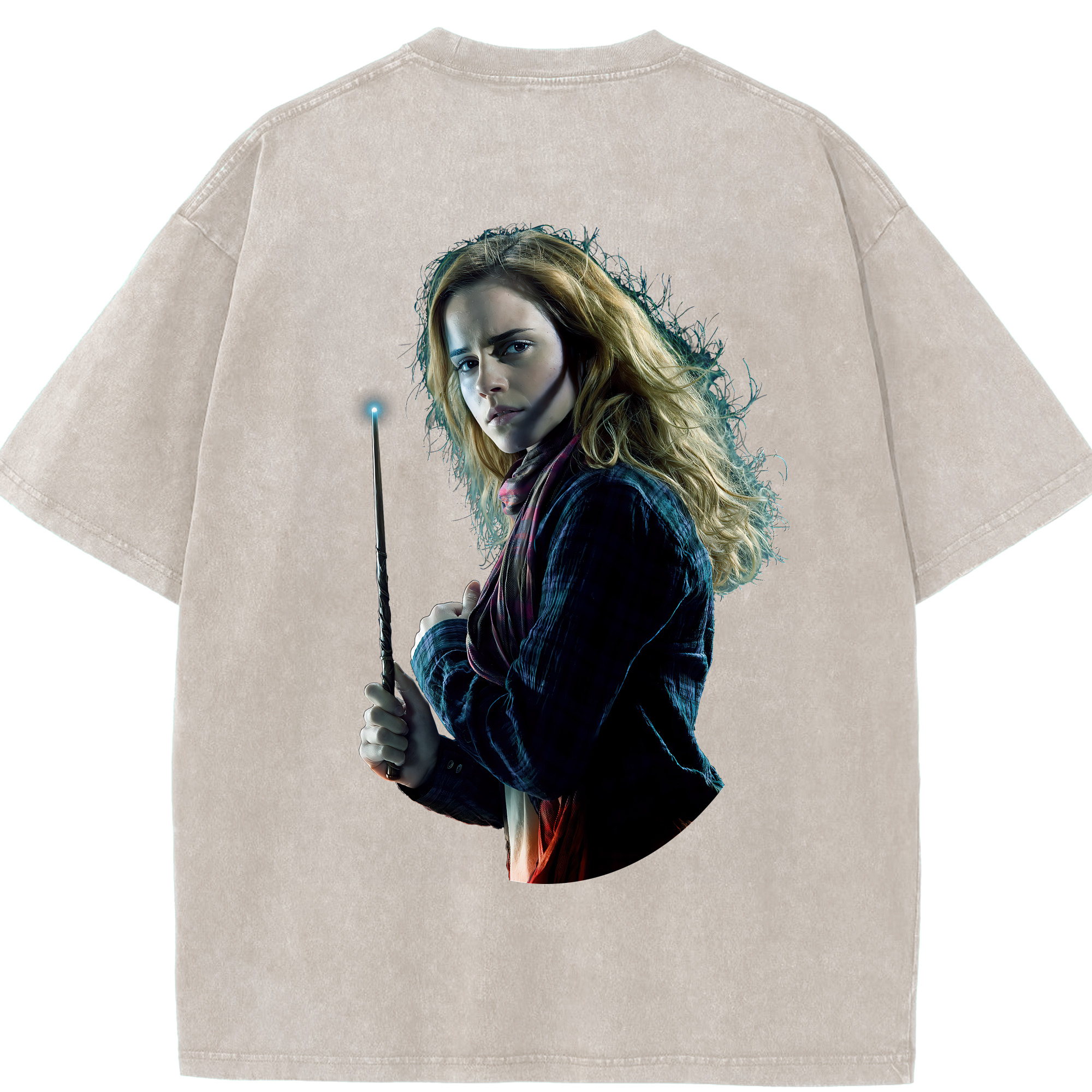（画像用） Harry Potter ハリー・ポッターシリーズ 綿100% ヴィンテージ風 半袖Tシャツ（背面プリント）