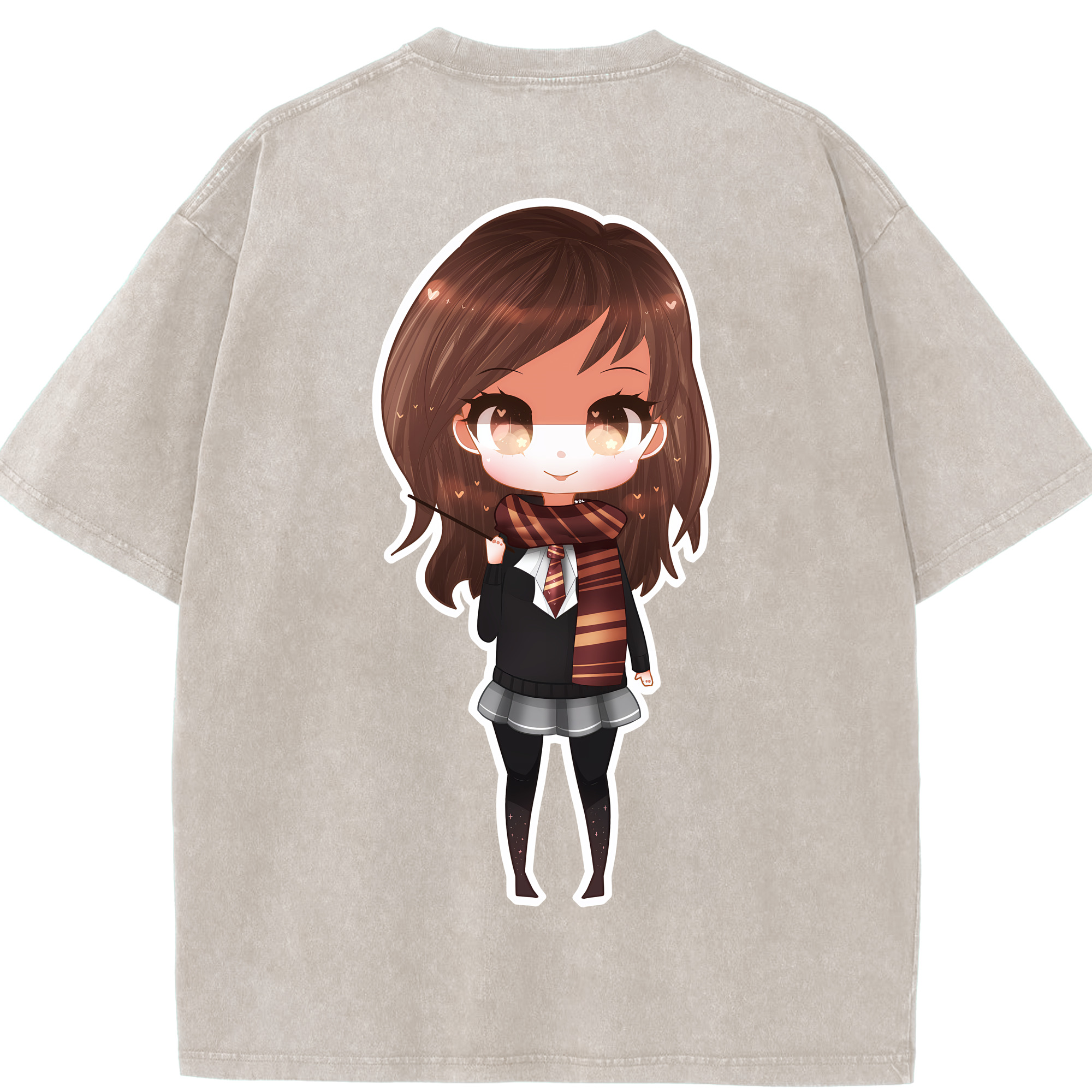 （画像用） Harry Potter ハリー・ポッターシリーズ 綿100% ヴィンテージ風 半袖Tシャツ（背面プリント）