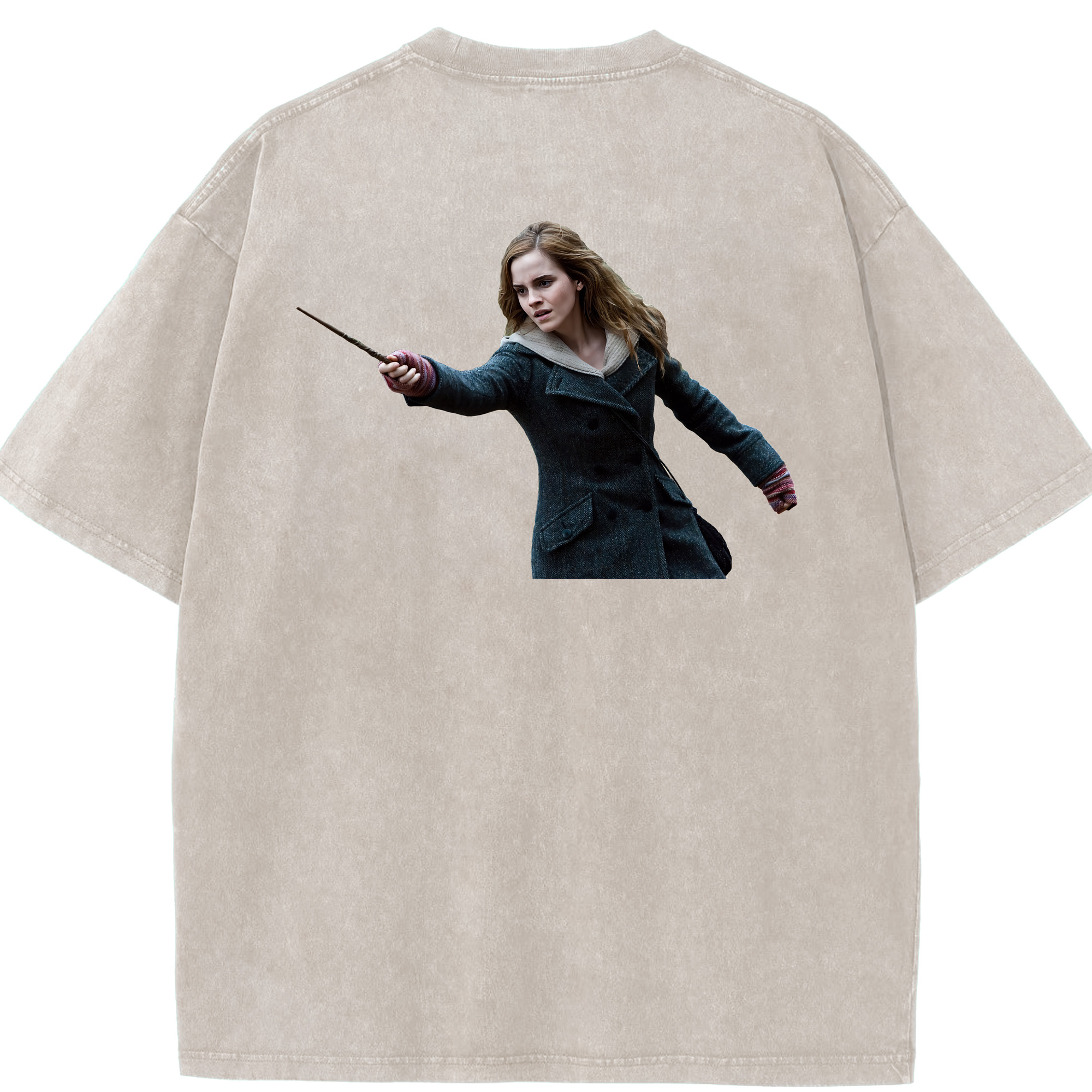 （画像用） Harry Potter ハリー・ポッターシリーズ 綿100% ヴィンテージ風 半袖Tシャツ（背面プリント）