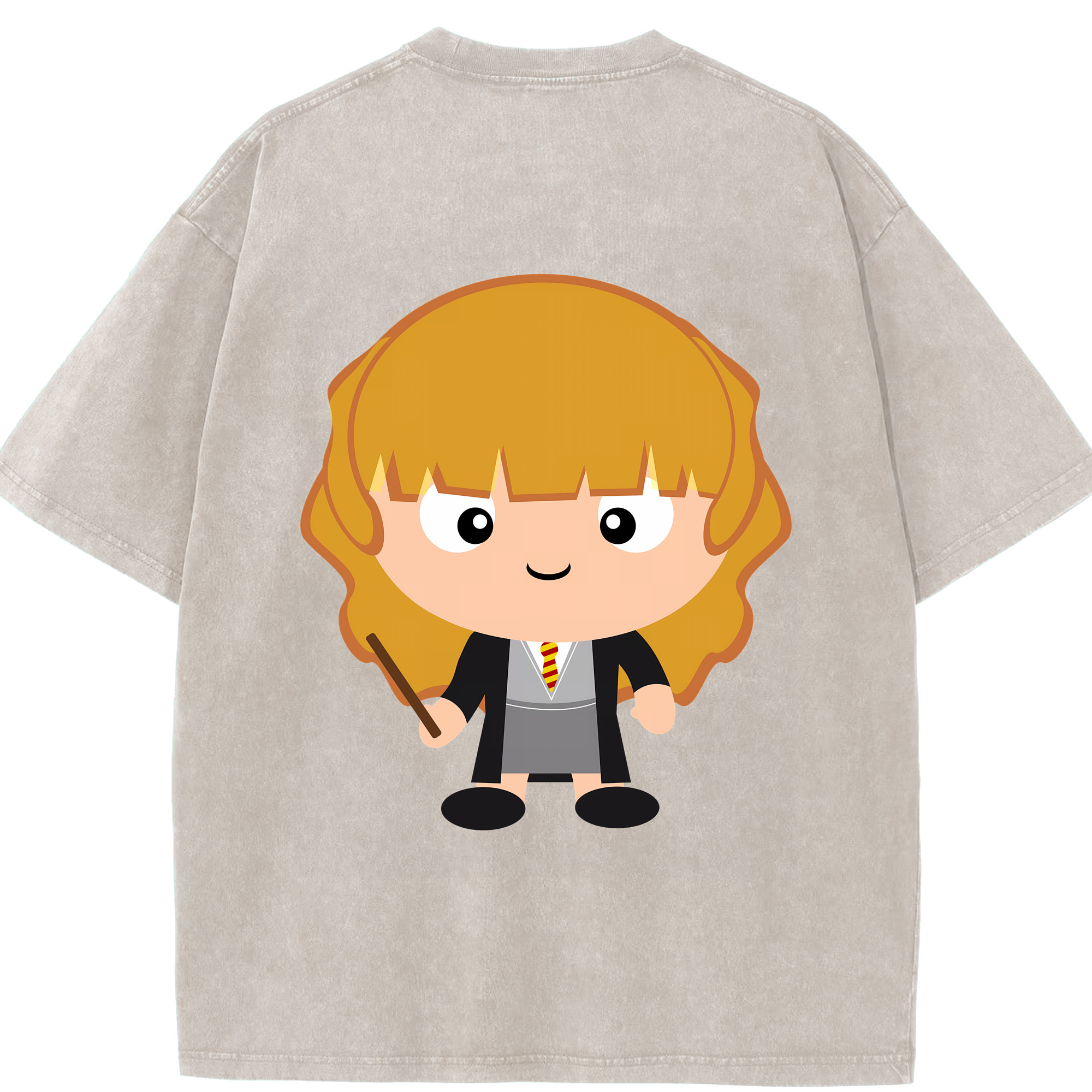 （画像用） Harry Potter ハリー・ポッターシリーズ 綿100% ヴィンテージ風 半袖Tシャツ（背面プリント）