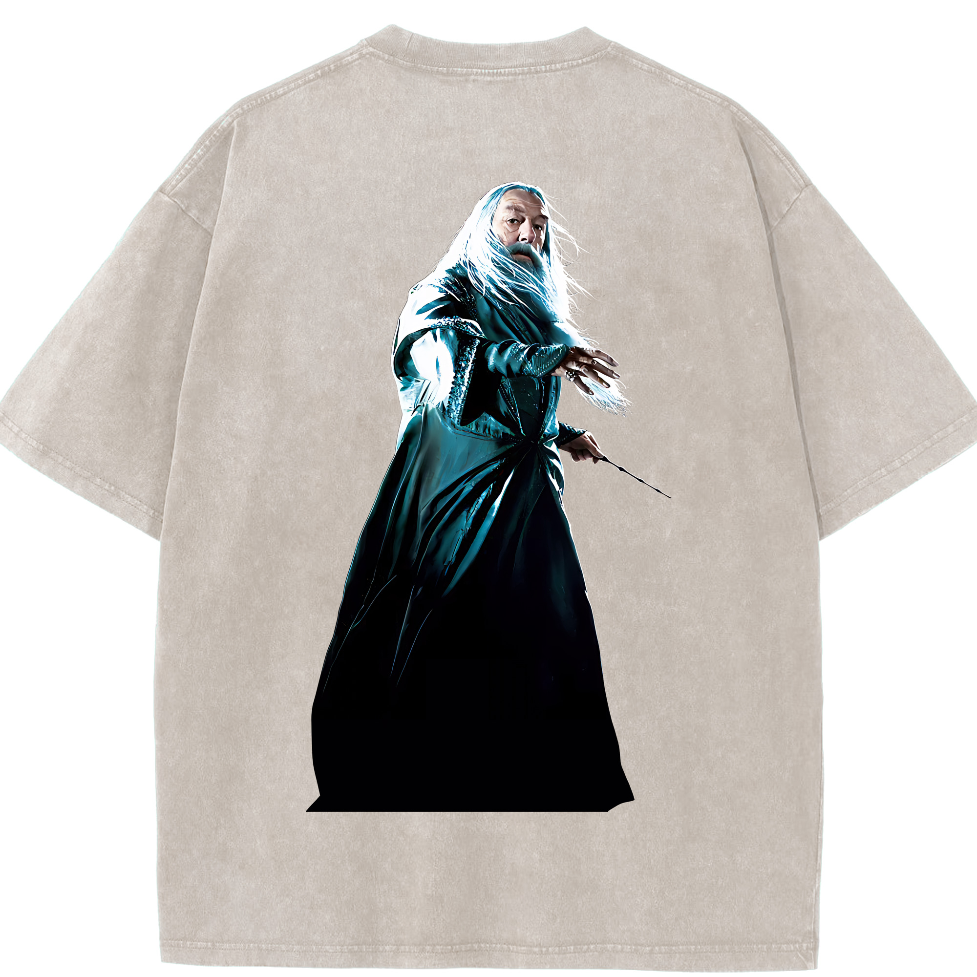 （画像用） Harry Potter ハリー・ポッターシリーズ 綿100% ヴィンテージ風 半袖Tシャツ（背面プリント）