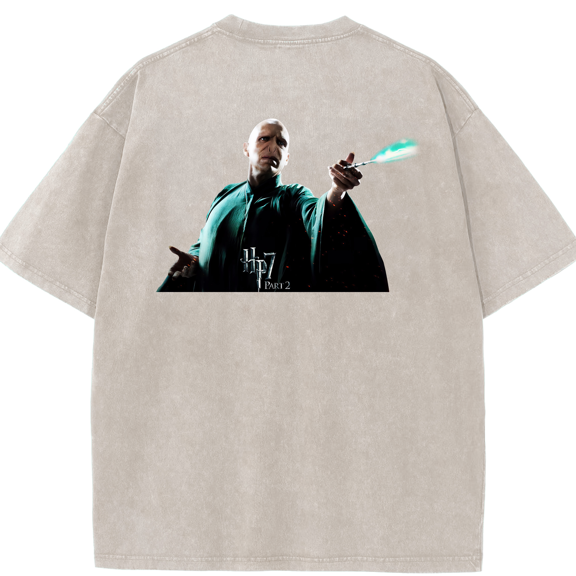 （画像用） Harry Potter ハリー・ポッターシリーズ 綿100% ヴィンテージ風 半袖Tシャツ（背面プリント）