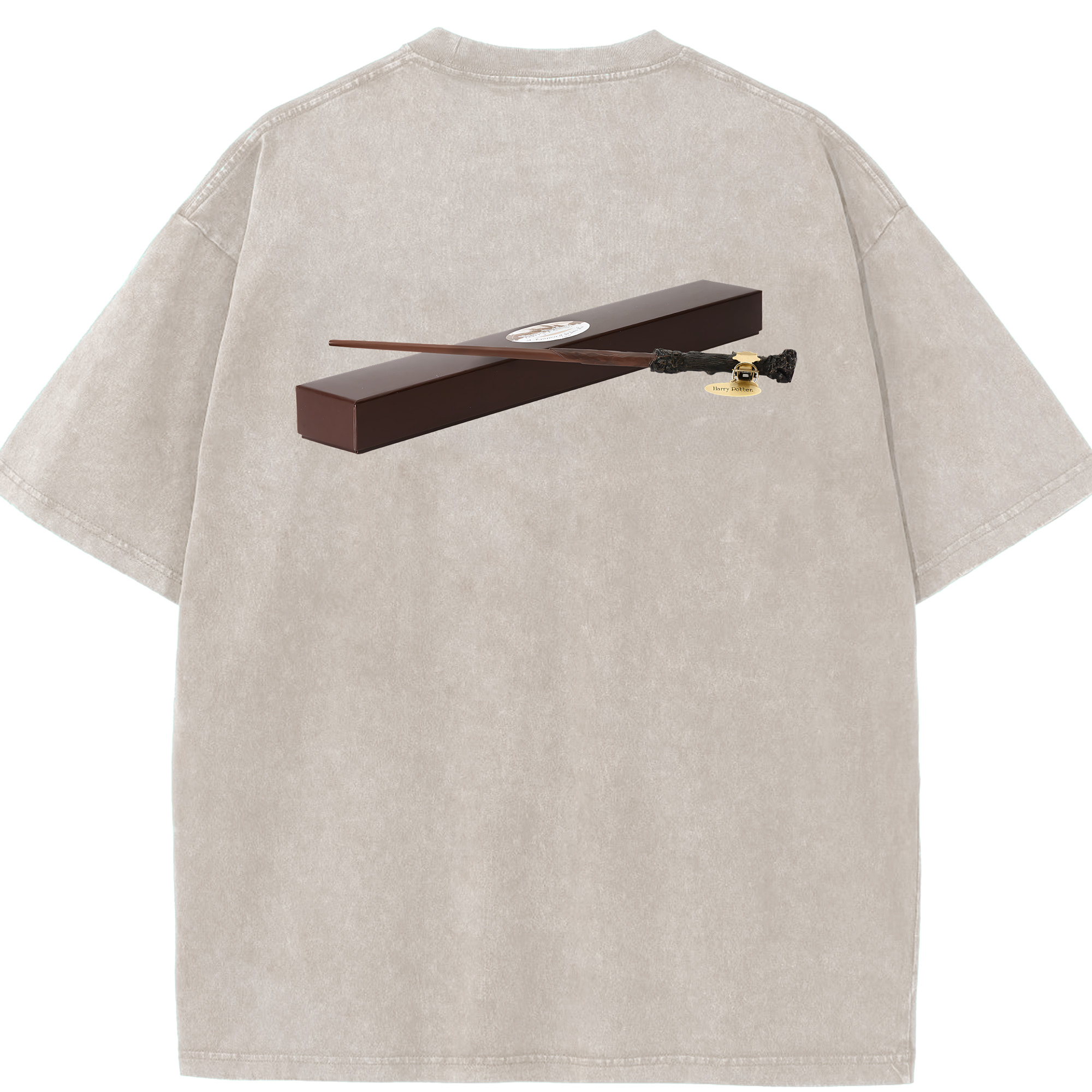 （画像用） Harry Potter ハリー・ポッターシリーズ 綿100% ヴィンテージ風 半袖Tシャツ（背面プリント）