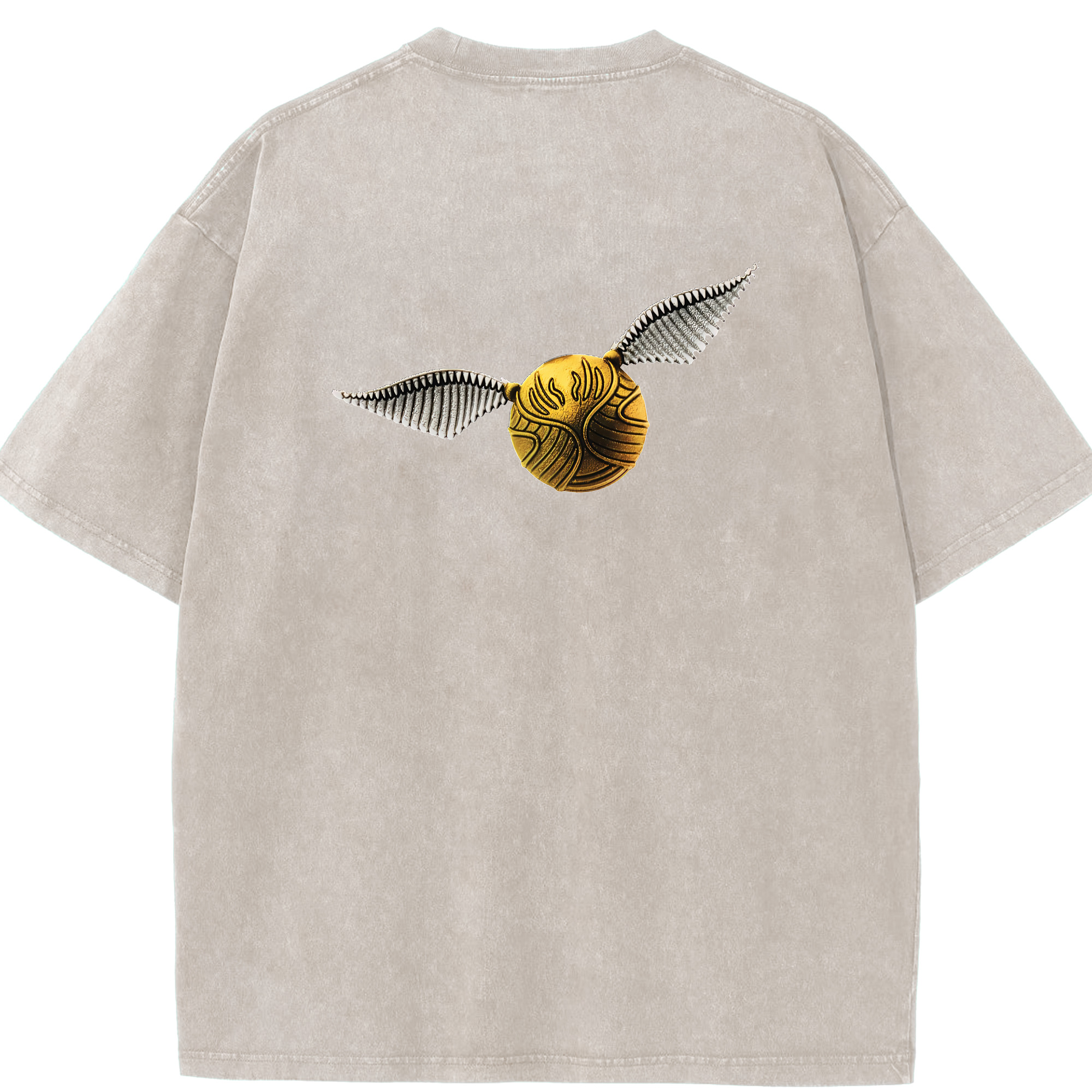 （画像用） Harry Potter ハリー・ポッターシリーズ 綿100% ヴィンテージ風 半袖Tシャツ（背面プリント）
