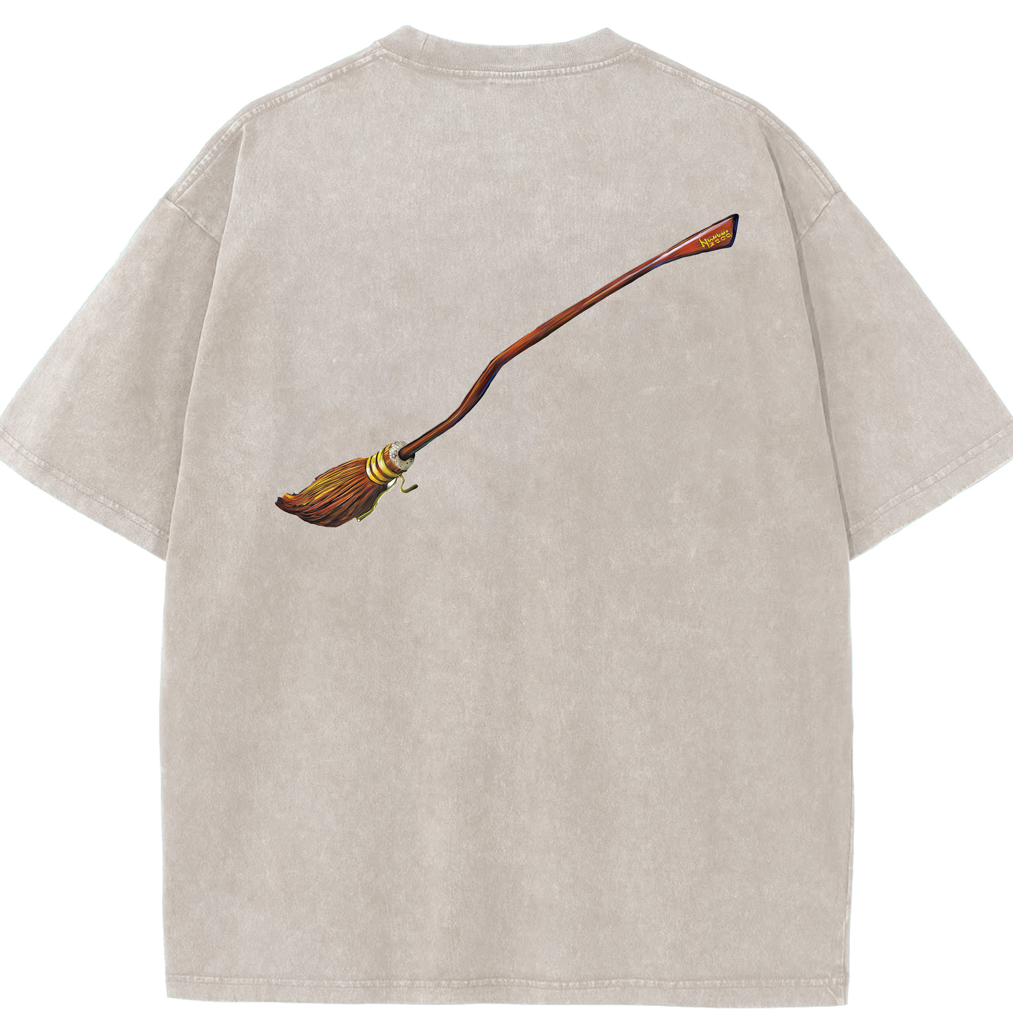 （画像用） Harry Potter ハリー・ポッターシリーズ 綿100% ヴィンテージ風 半袖Tシャツ（背面プリント）