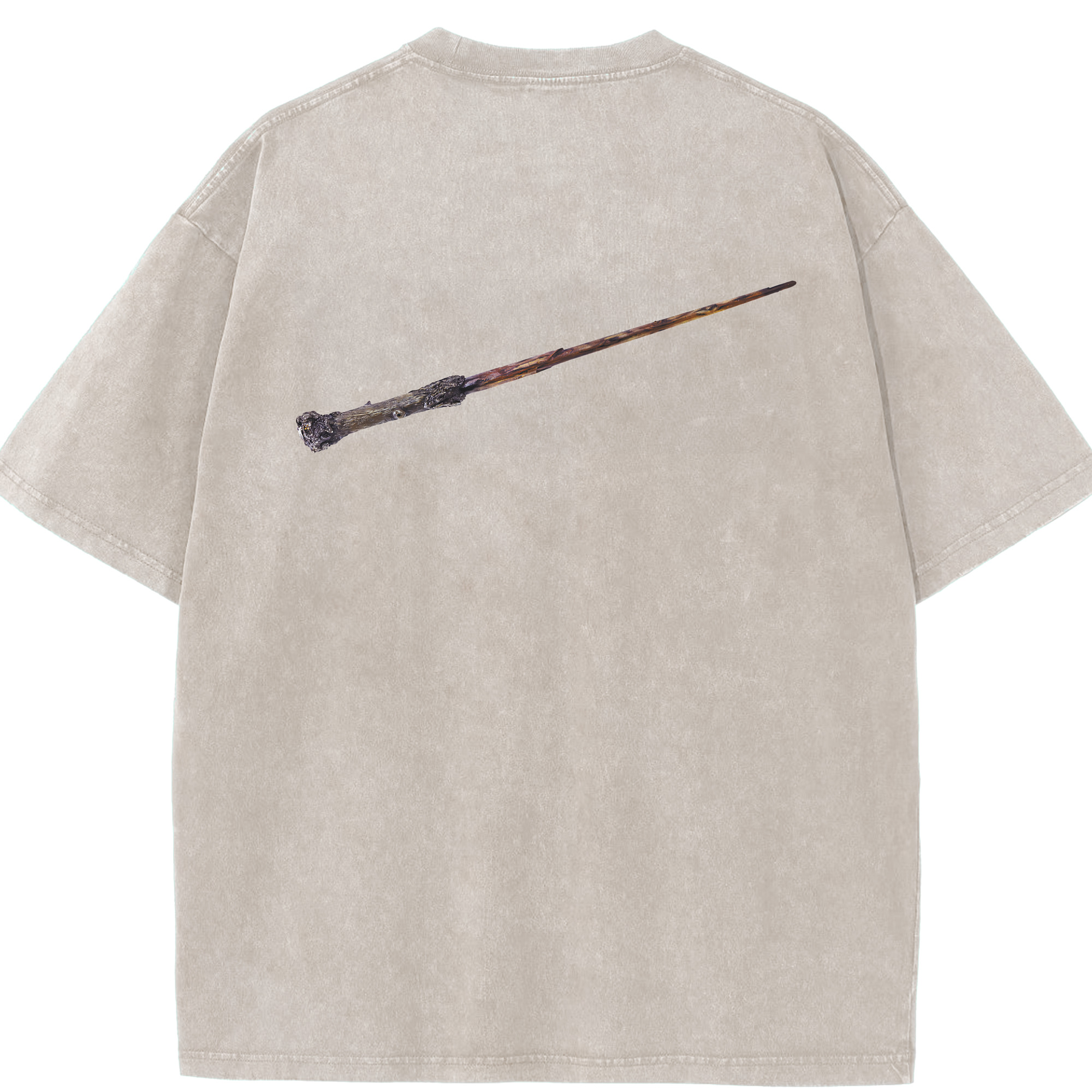 （画像用） Harry Potter ハリー・ポッターシリーズ 綿100% ヴィンテージ風 半袖Tシャツ（背面プリント）