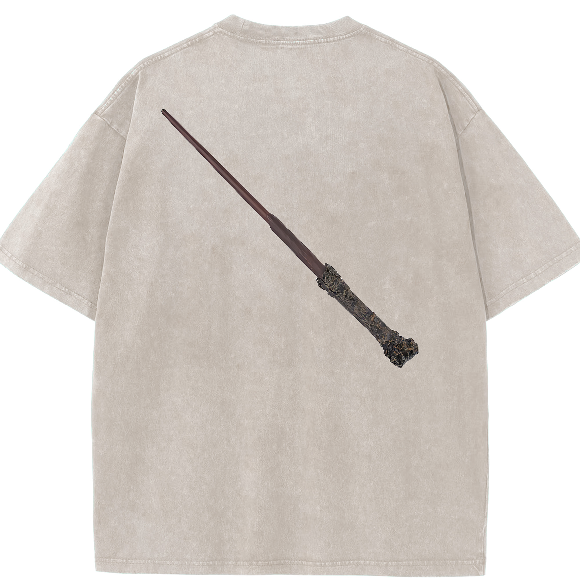 （画像用） Harry Potter ハリー・ポッターシリーズ 綿100% ヴィンテージ風 半袖Tシャツ（背面プリント）