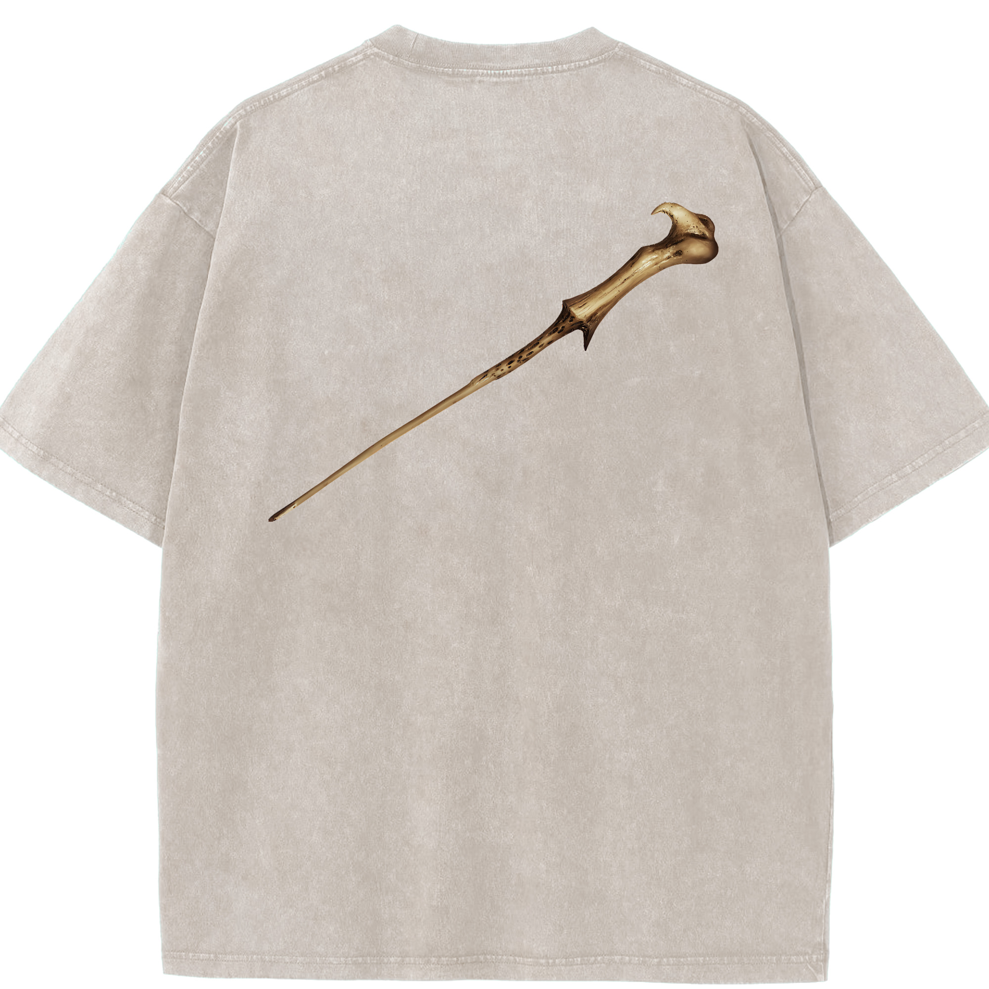 （画像用） Harry Potter ハリー・ポッターシリーズ 綿100% ヴィンテージ風 半袖Tシャツ（背面プリント）