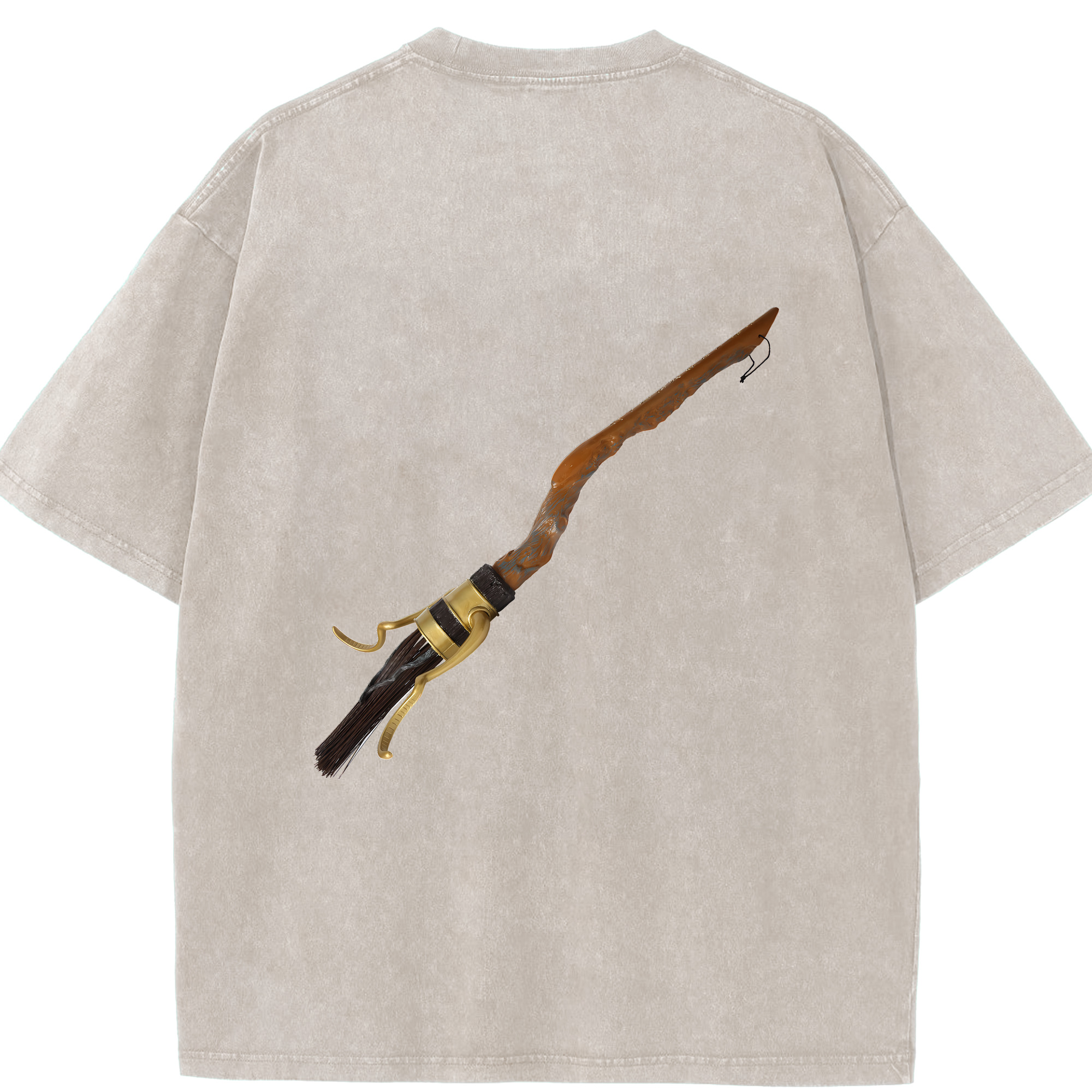 （画像用） Harry Potter ハリー・ポッターシリーズ 綿100% ヴィンテージ風 半袖Tシャツ（背面プリント）