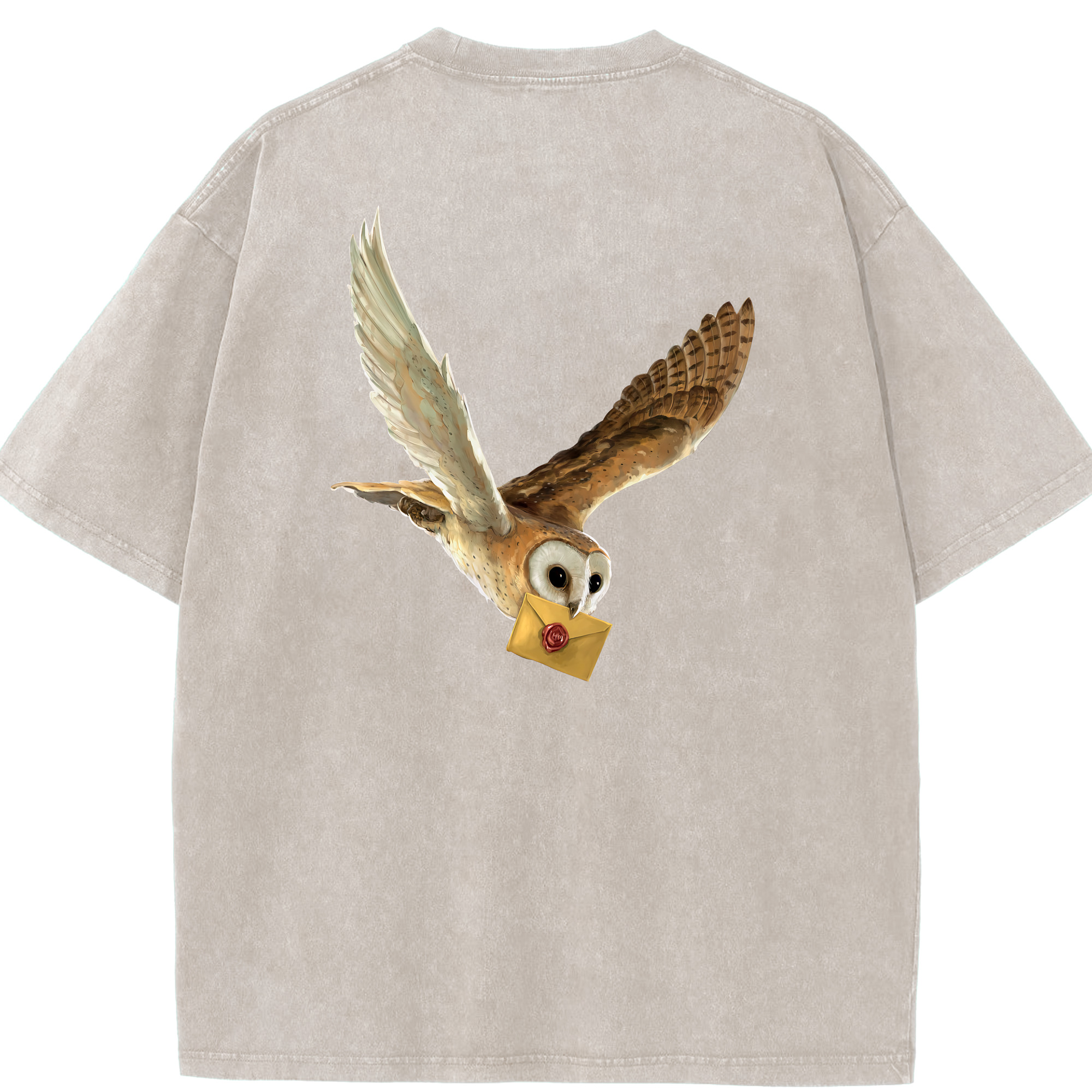 （画像用） Harry Potter ハリー・ポッターシリーズ 綿100% ヴィンテージ風 半袖Tシャツ（背面プリント）