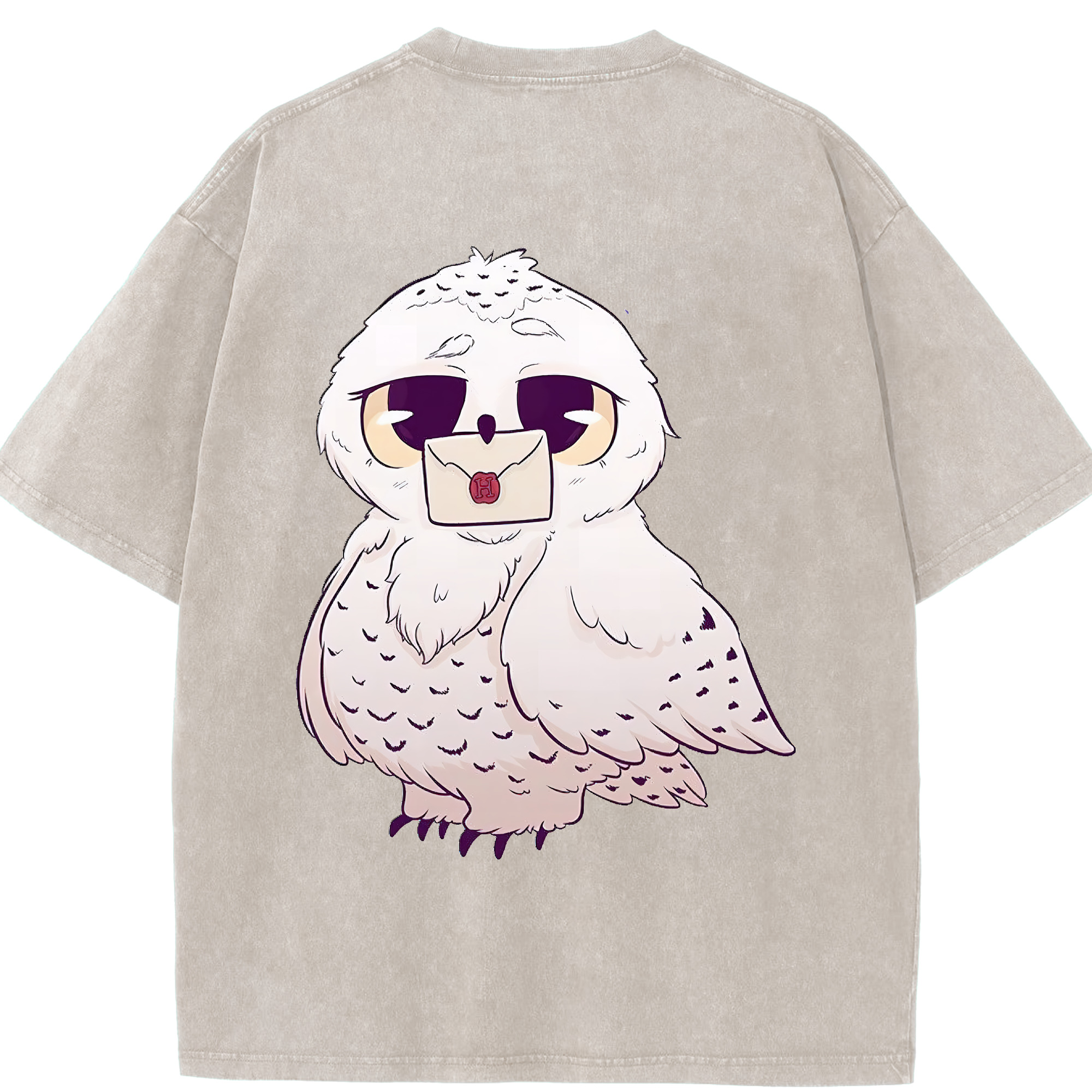 （画像用） Harry Potter ハリー・ポッターシリーズ 綿100% ヴィンテージ風 半袖Tシャツ（背面プリント）