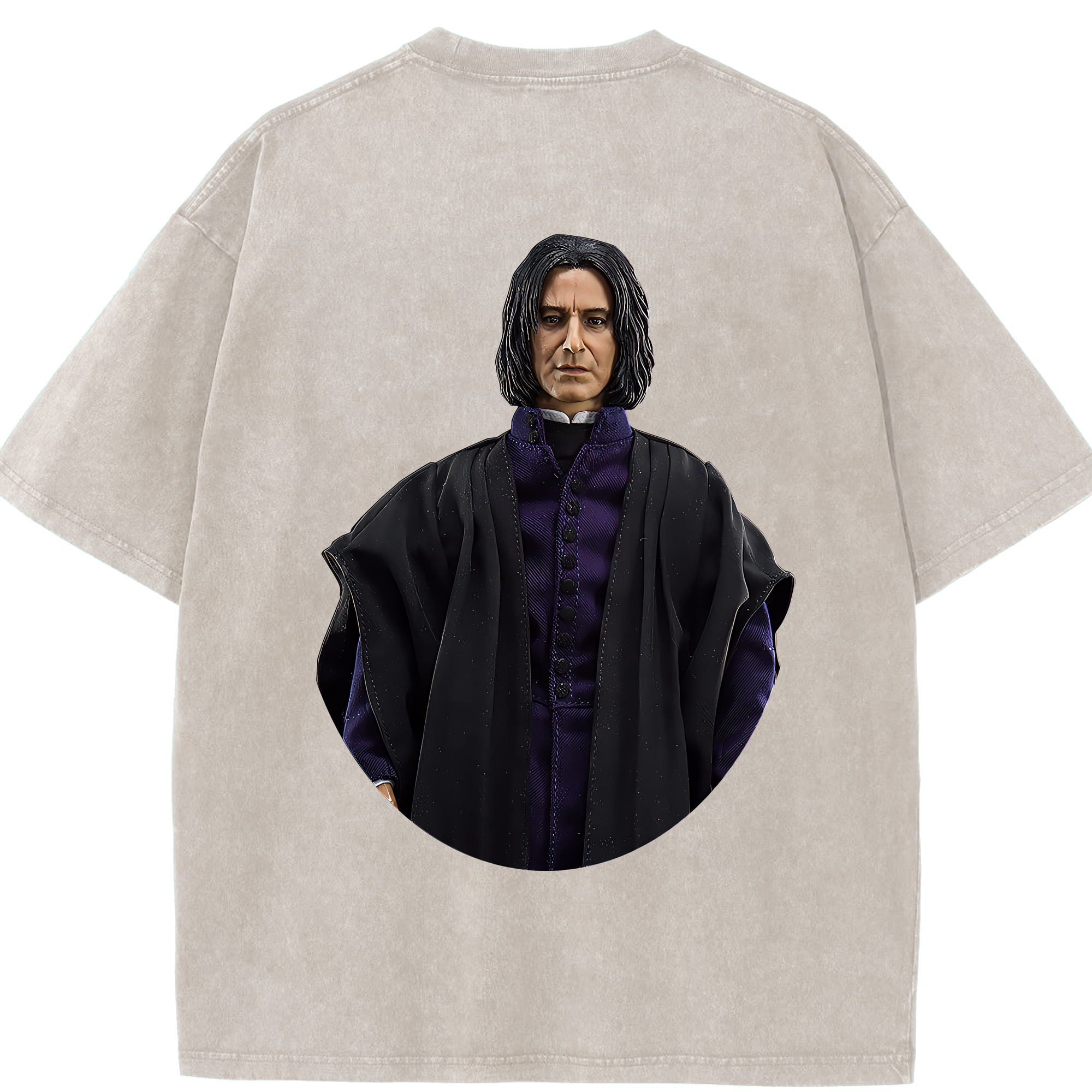 （画像用） Harry Potter ハリー・ポッターシリーズ 綿100% ヴィンテージ風 半袖Tシャツ（背面プリント）