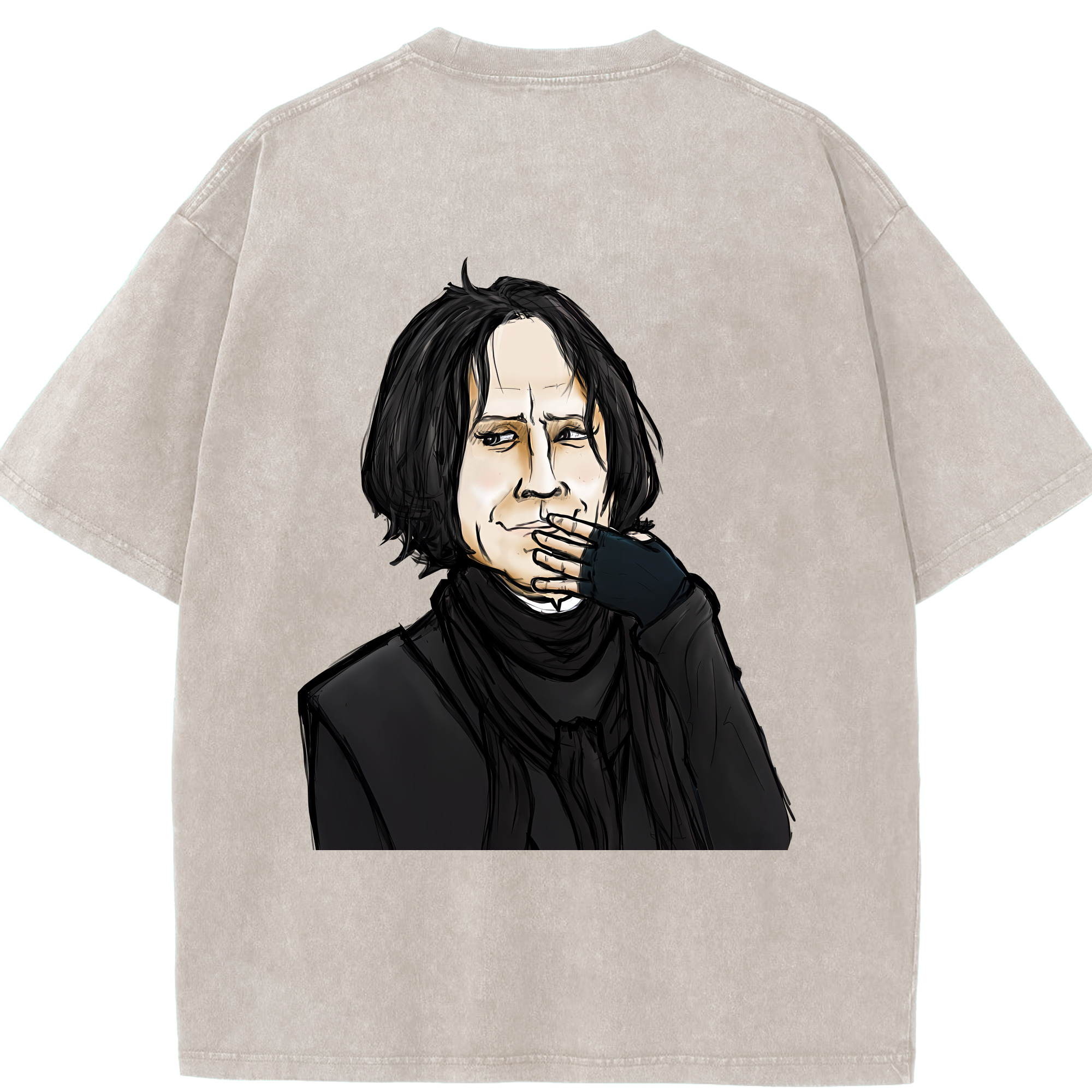（画像用） Harry Potter ハリー・ポッターシリーズ 綿100% ヴィンテージ風 半袖Tシャツ（背面プリント）