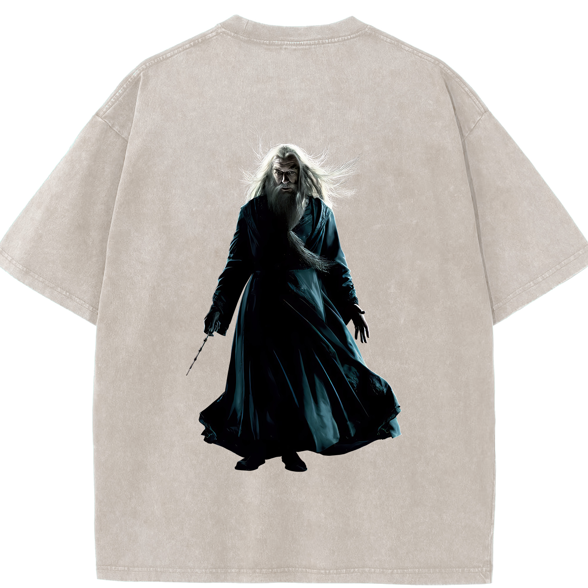 （画像用） Harry Potter ハリー・ポッターシリーズ 綿100% ヴィンテージ風 半袖Tシャツ（背面プリント）