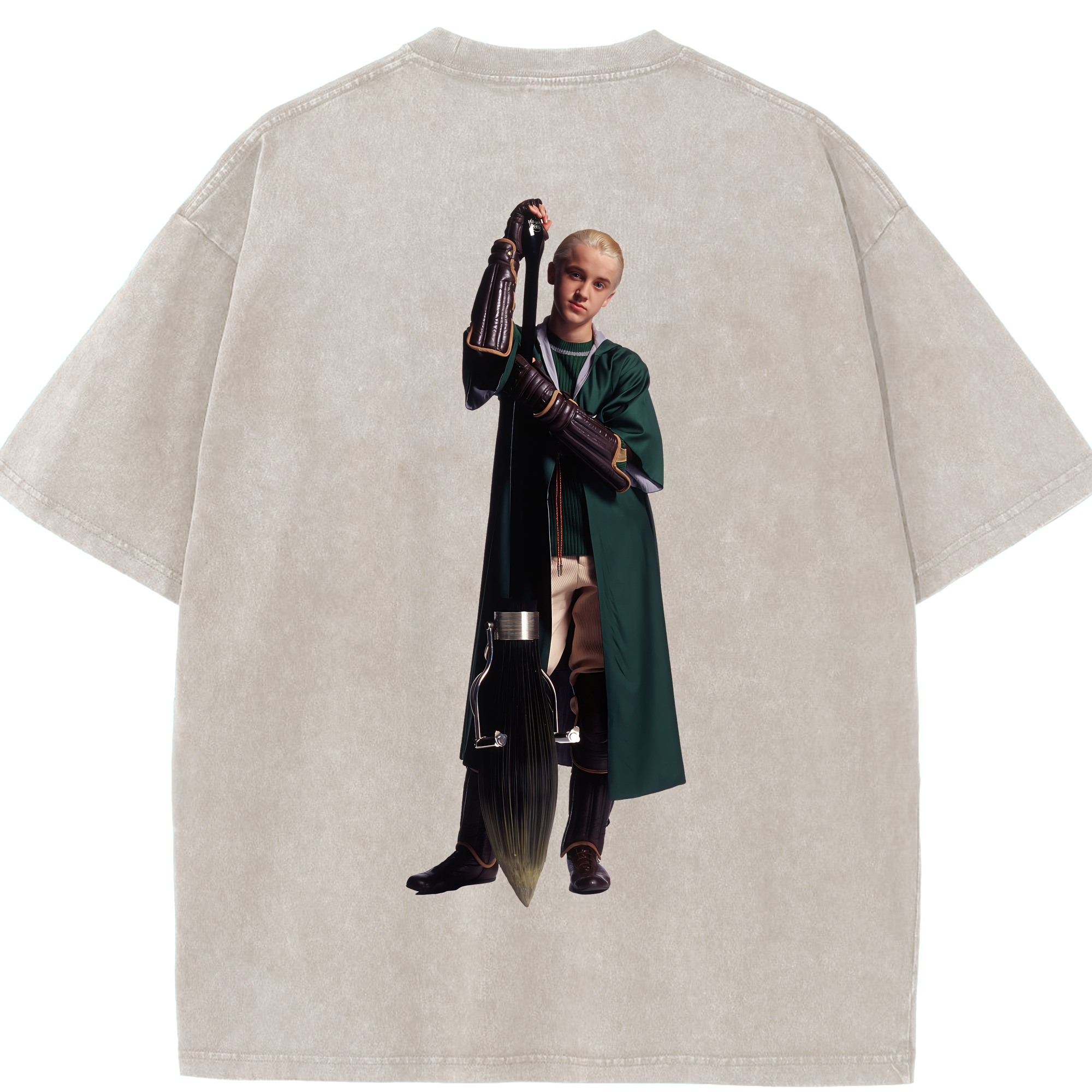 （画像用） Harry Potter ハリー・ポッターシリーズ 綿100% ヴィンテージ風 半袖Tシャツ（背面プリント）
