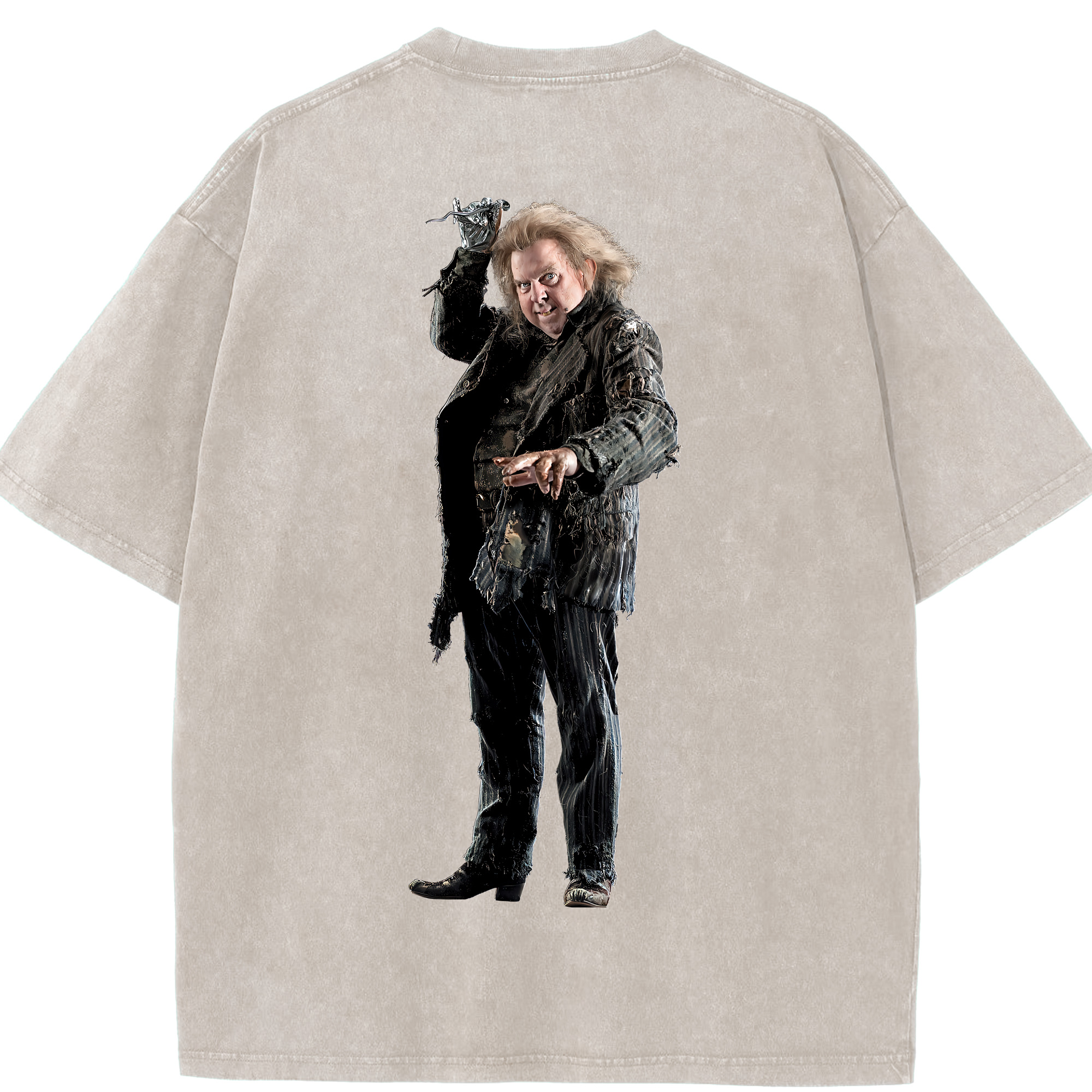 （画像用） Harry Potter ハリー・ポッターシリーズ 綿100% ヴィンテージ風 半袖Tシャツ（背面プリント）
