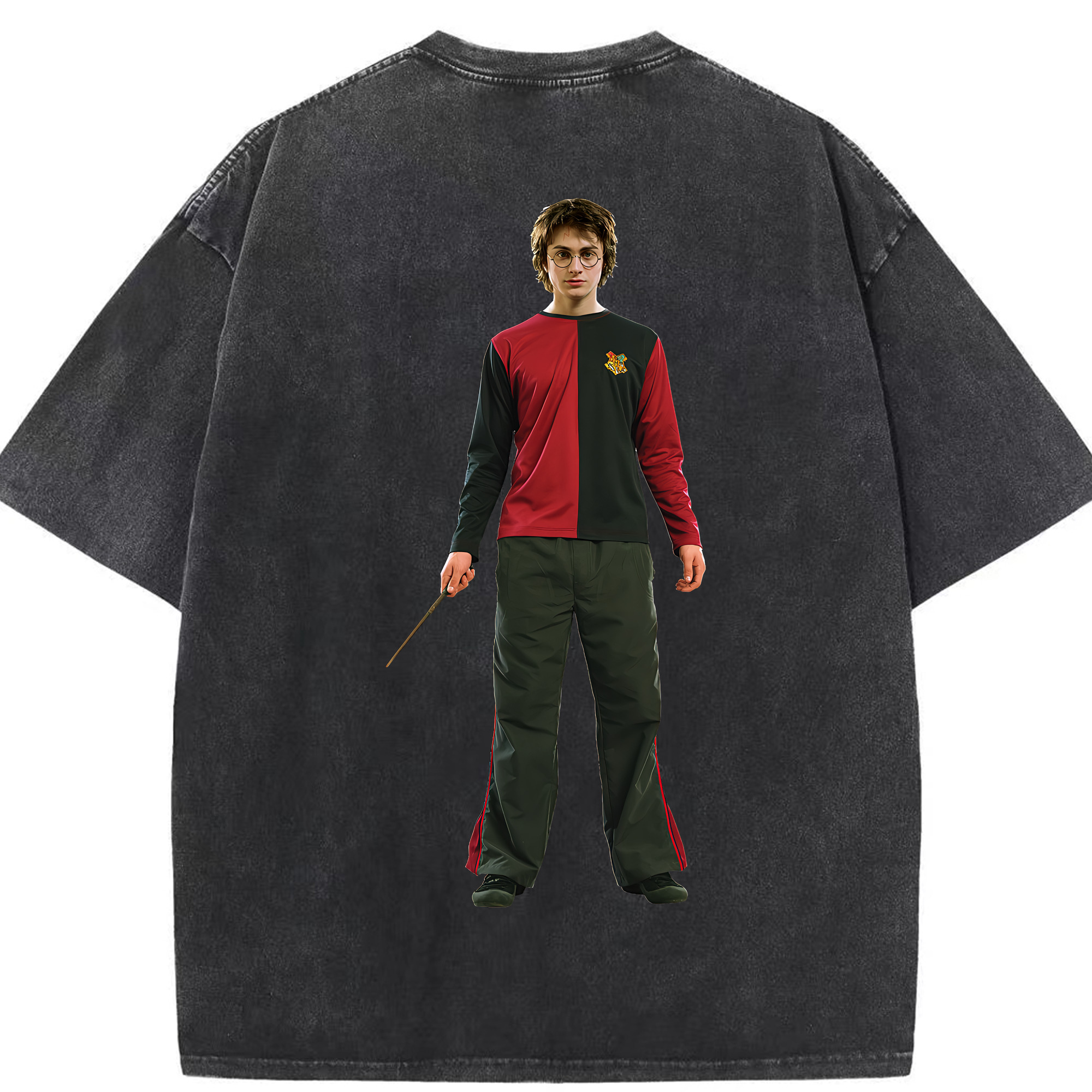（画像用） Harry Potter ハリー・ポッターシリーズ 綿100% ヴィンテージ風 半袖Tシャツ（背面プリント）