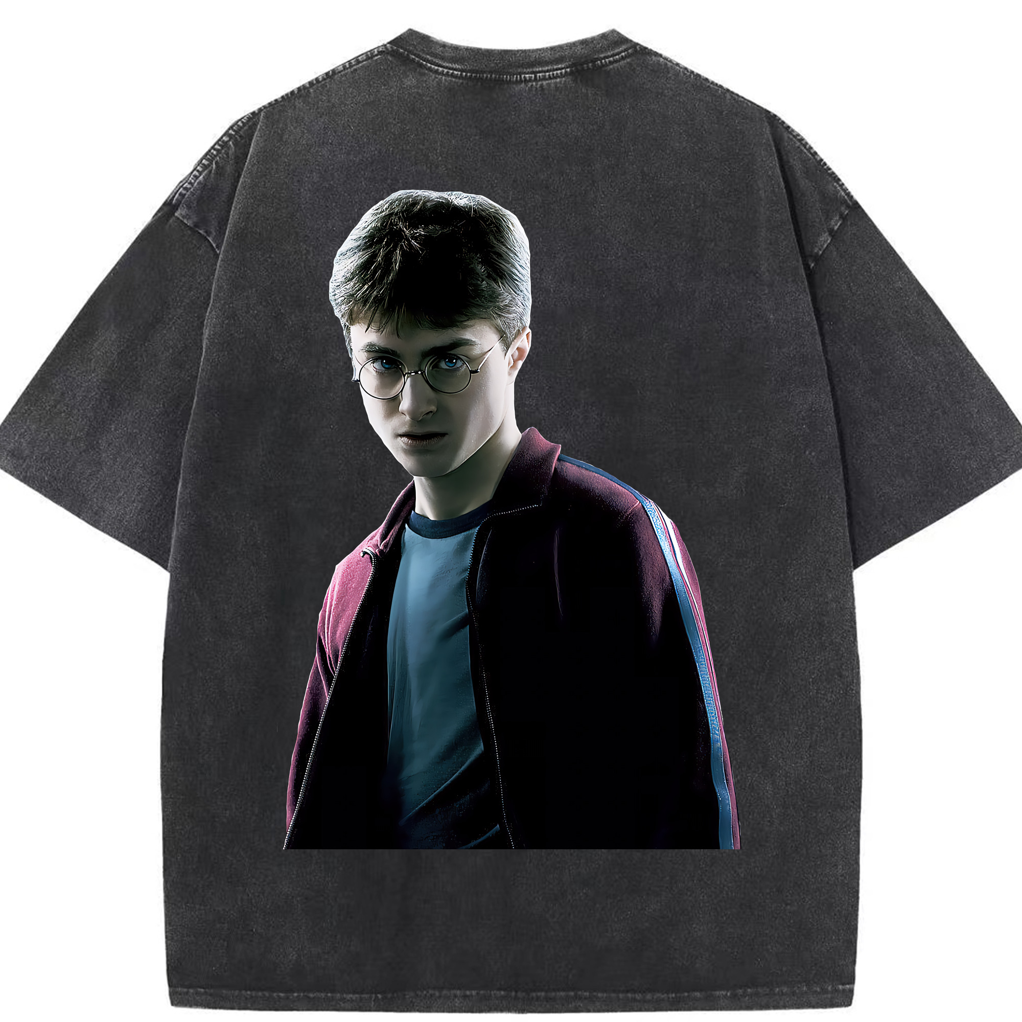（画像用） Harry Potter ハリー・ポッターシリーズ 綿100% ヴィンテージ風 半袖Tシャツ（背面プリント）