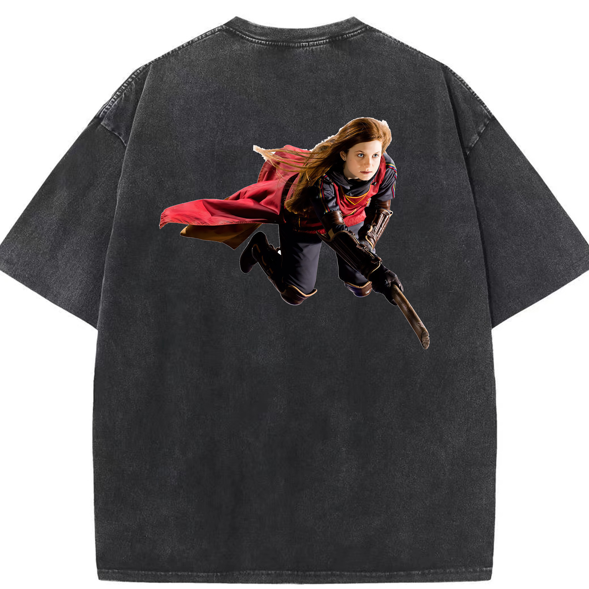 （画像用） Harry Potter ハリー・ポッターシリーズ 綿100% ヴィンテージ風 半袖Tシャツ（背面プリント）