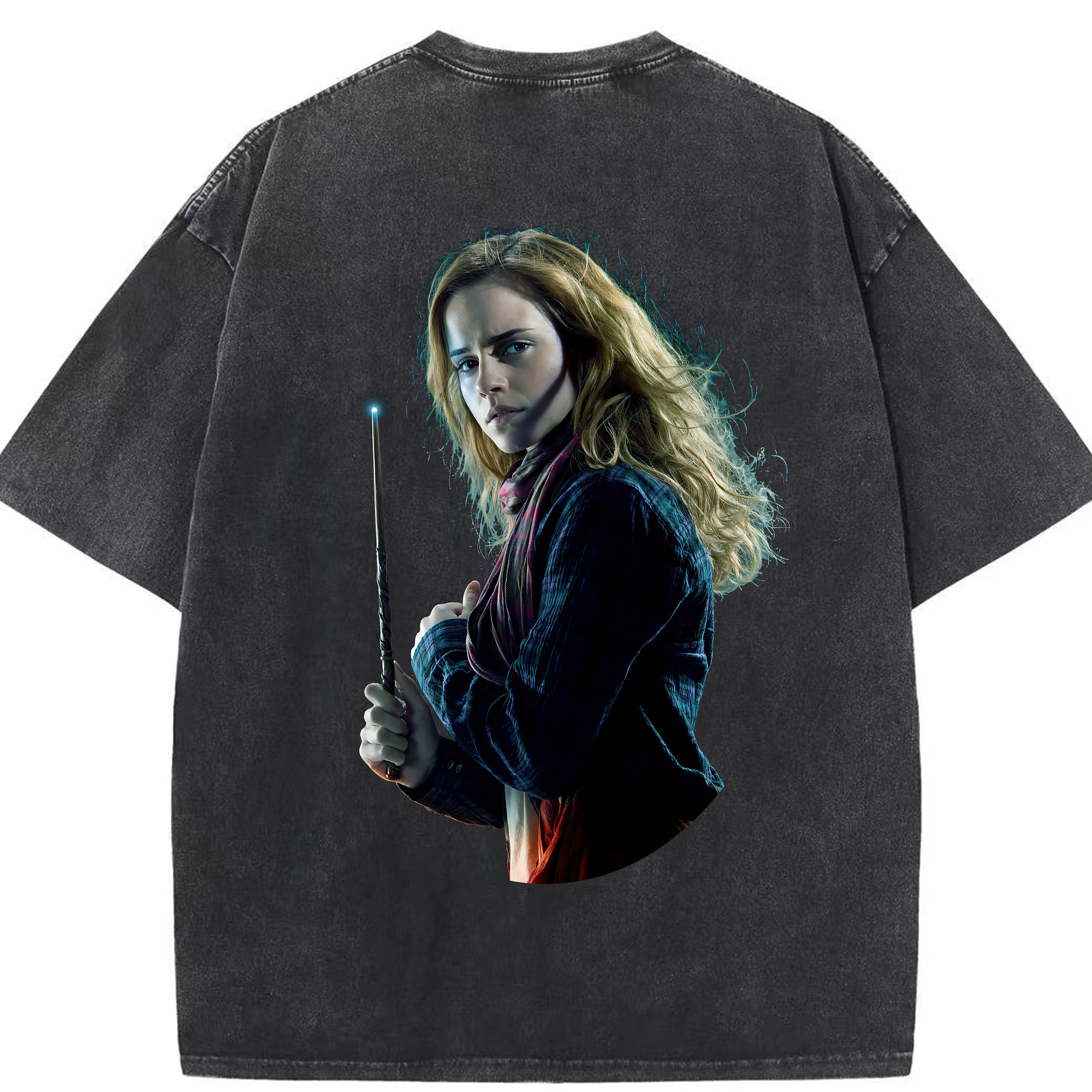 （画像用） Harry Potter ハリー・ポッターシリーズ 綿100% ヴィンテージ風 半袖Tシャツ（背面プリント）
