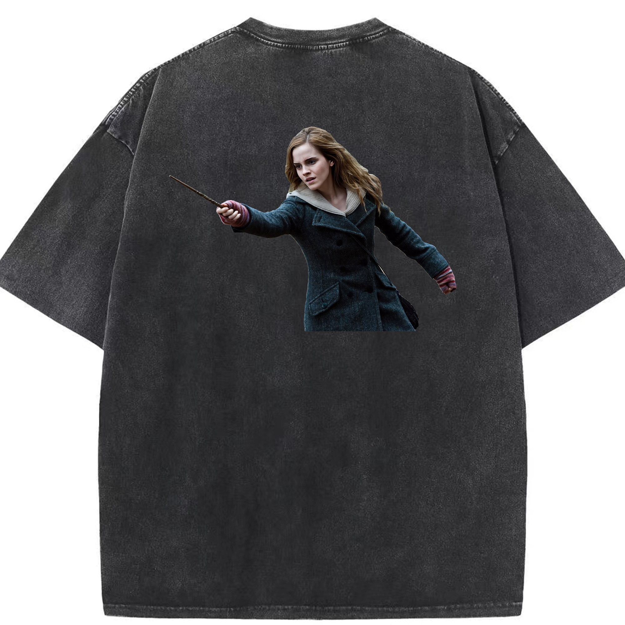 （画像用） Harry Potter ハリー・ポッターシリーズ 綿100% ヴィンテージ風 半袖Tシャツ（背面プリント）