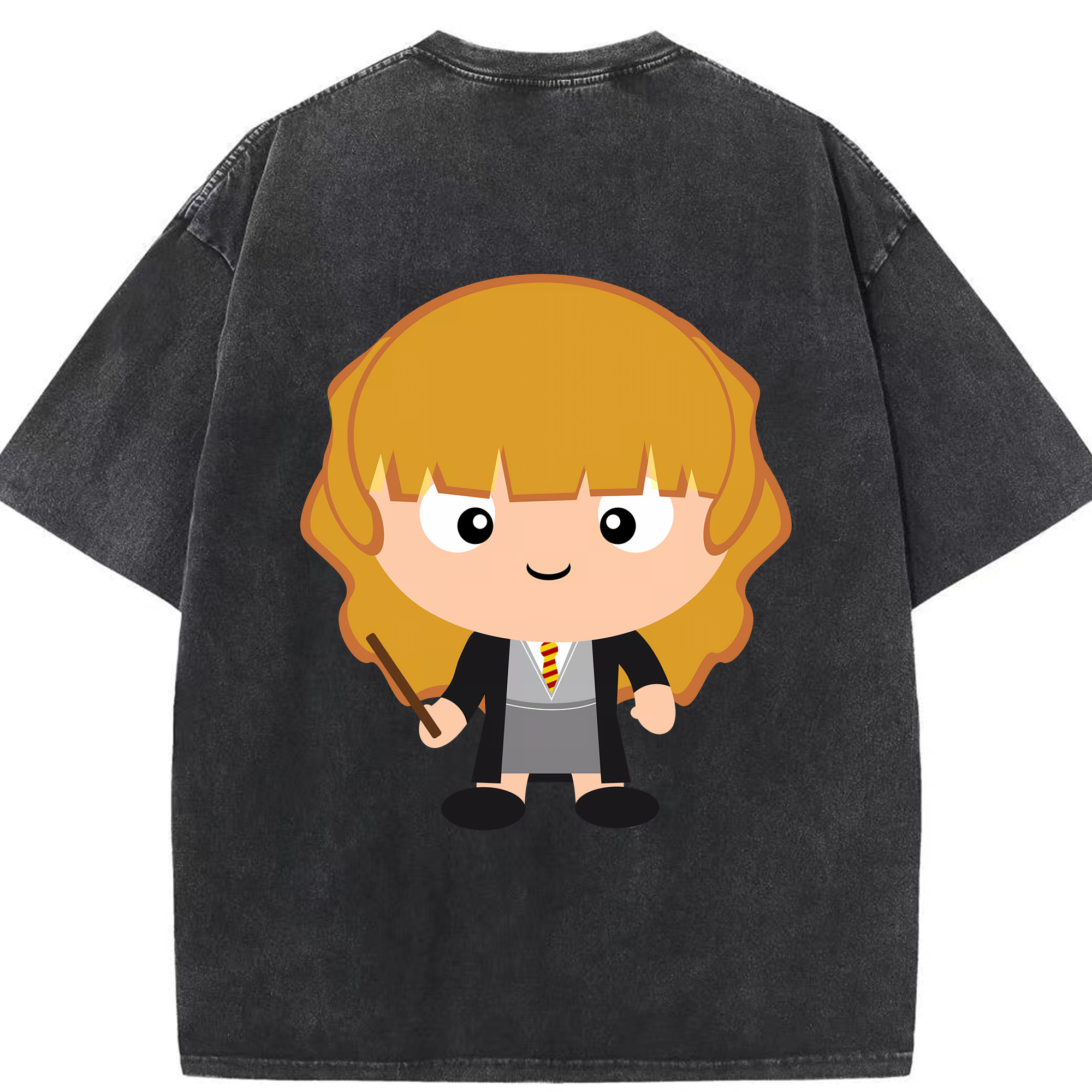 （画像用） Harry Potter ハリー・ポッターシリーズ 綿100% ヴィンテージ風 半袖Tシャツ（背面プリント）