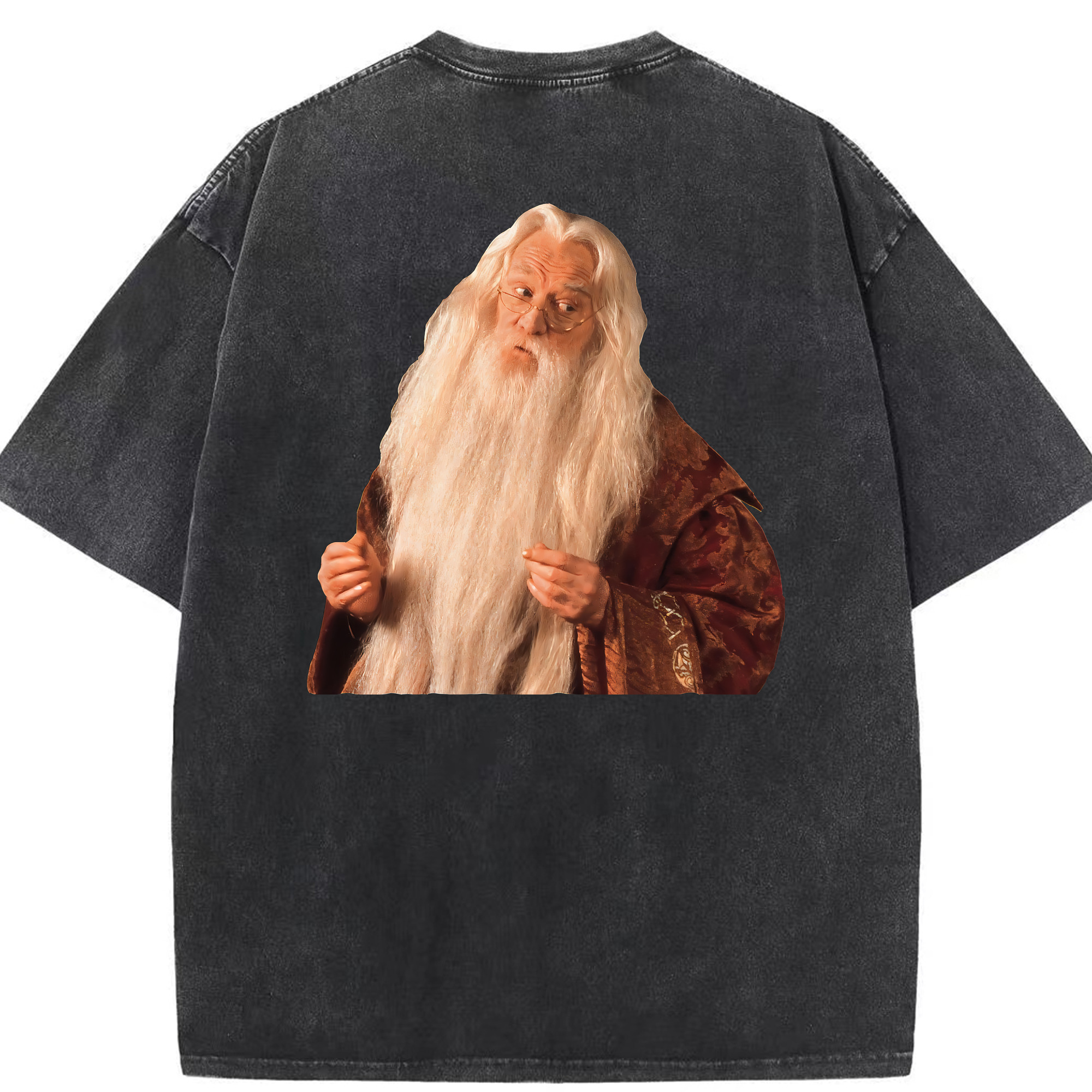 （画像用） Harry Potter ハリー・ポッターシリーズ 綿100% ヴィンテージ風 半袖Tシャツ（背面プリント）