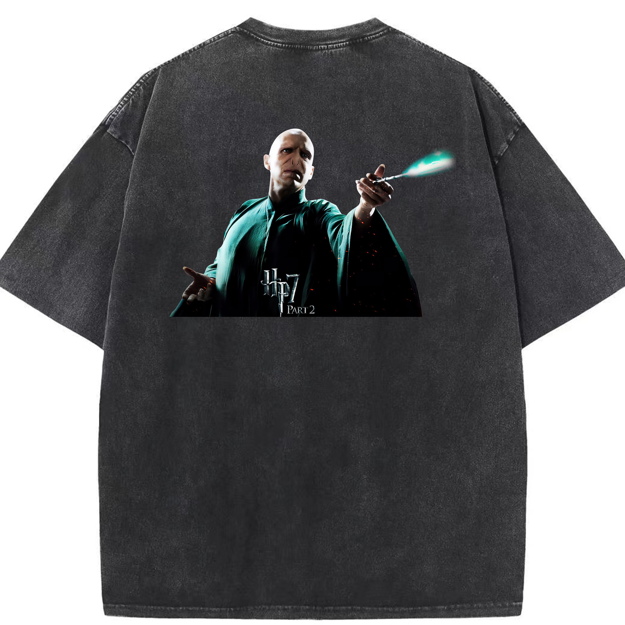 （画像用） Harry Potter ハリー・ポッターシリーズ 綿100% ヴィンテージ風 半袖Tシャツ（背面プリント）