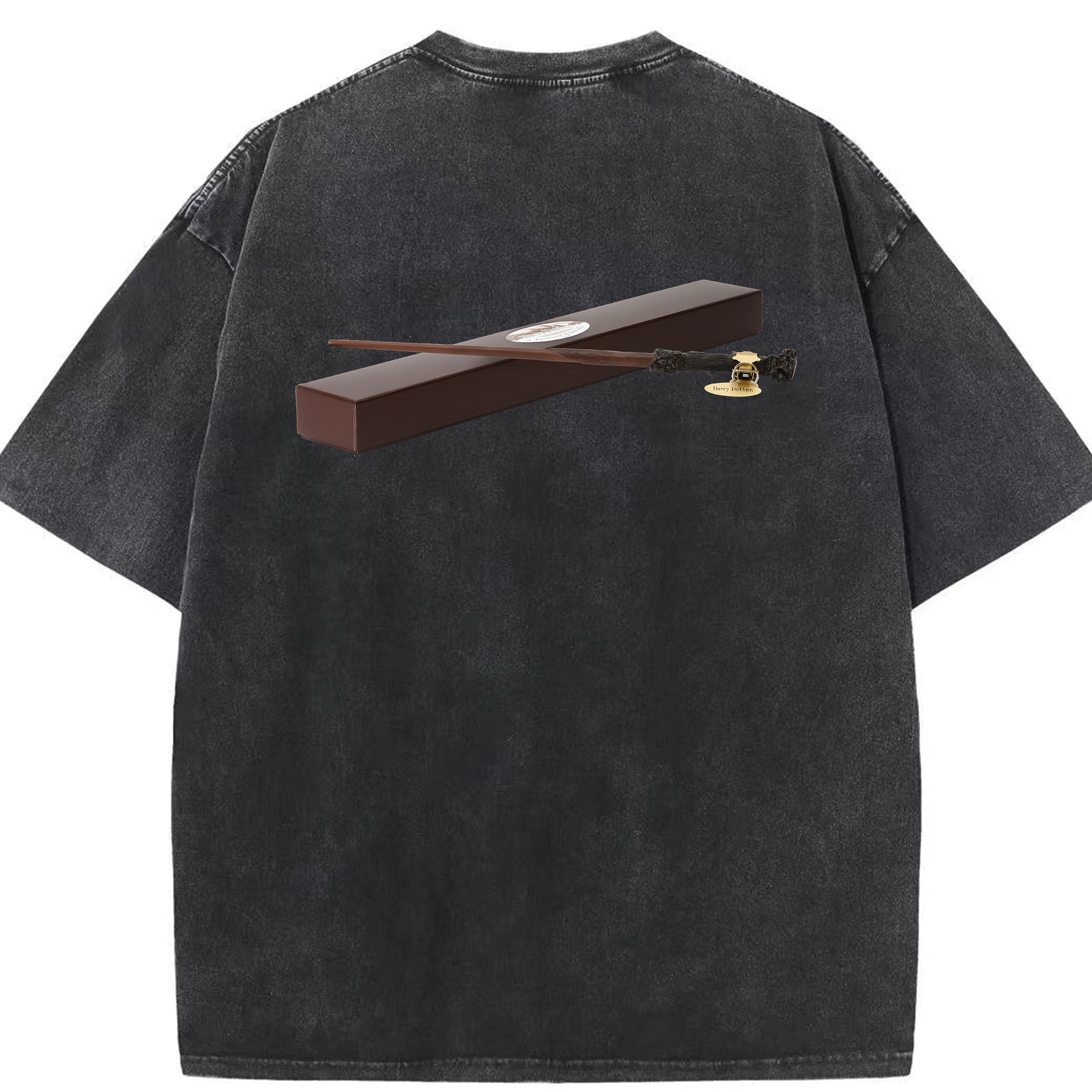 （画像用） Harry Potter ハリー・ポッターシリーズ 綿100% ヴィンテージ風 半袖Tシャツ（背面プリント）