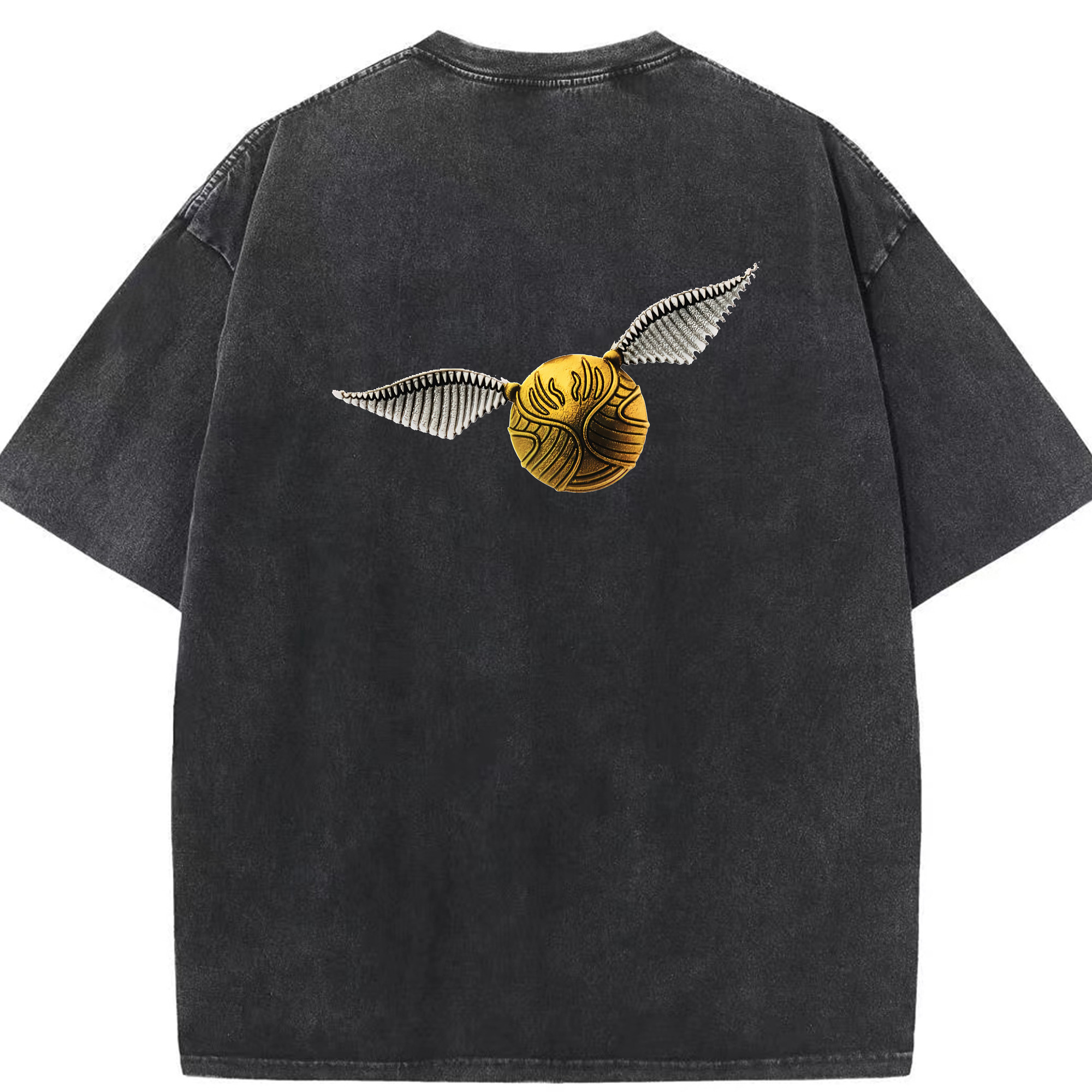 （画像用） Harry Potter ハリー・ポッターシリーズ 綿100% ヴィンテージ風 半袖Tシャツ（背面プリント）
