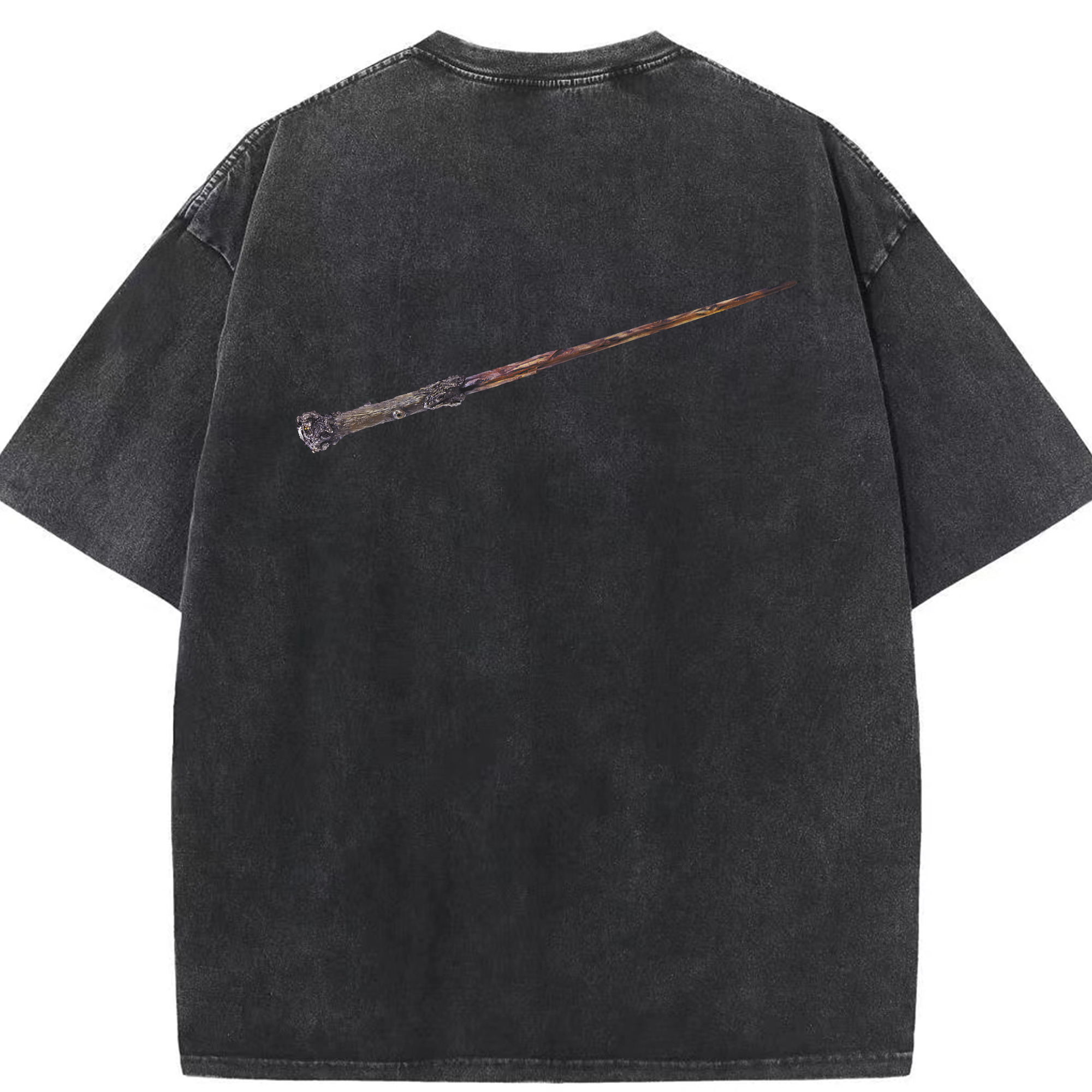 （画像用） Harry Potter ハリー・ポッターシリーズ 綿100% ヴィンテージ風 半袖Tシャツ（背面プリント）