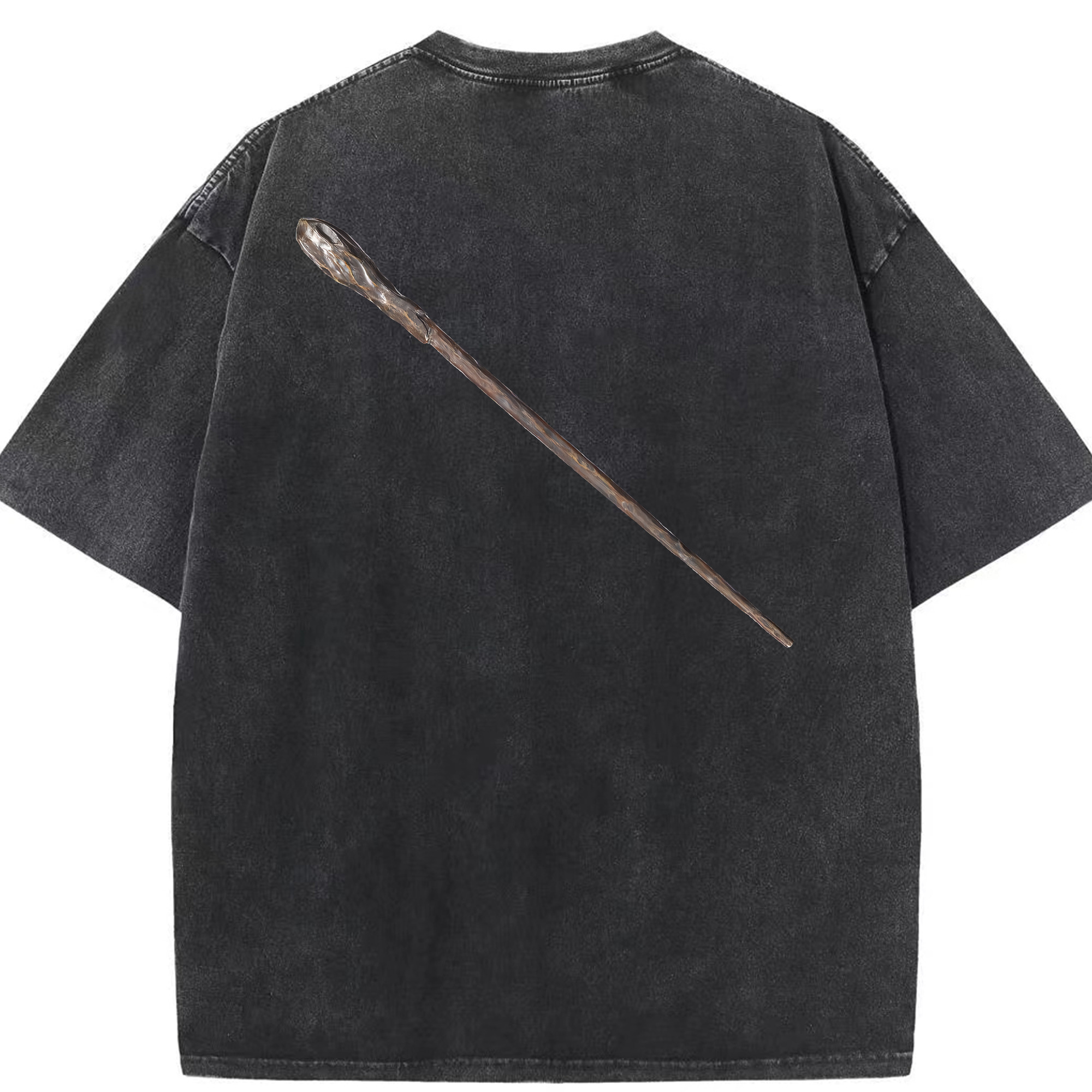 （画像用） Harry Potter ハリー・ポッターシリーズ 綿100% ヴィンテージ風 半袖Tシャツ（背面プリント）