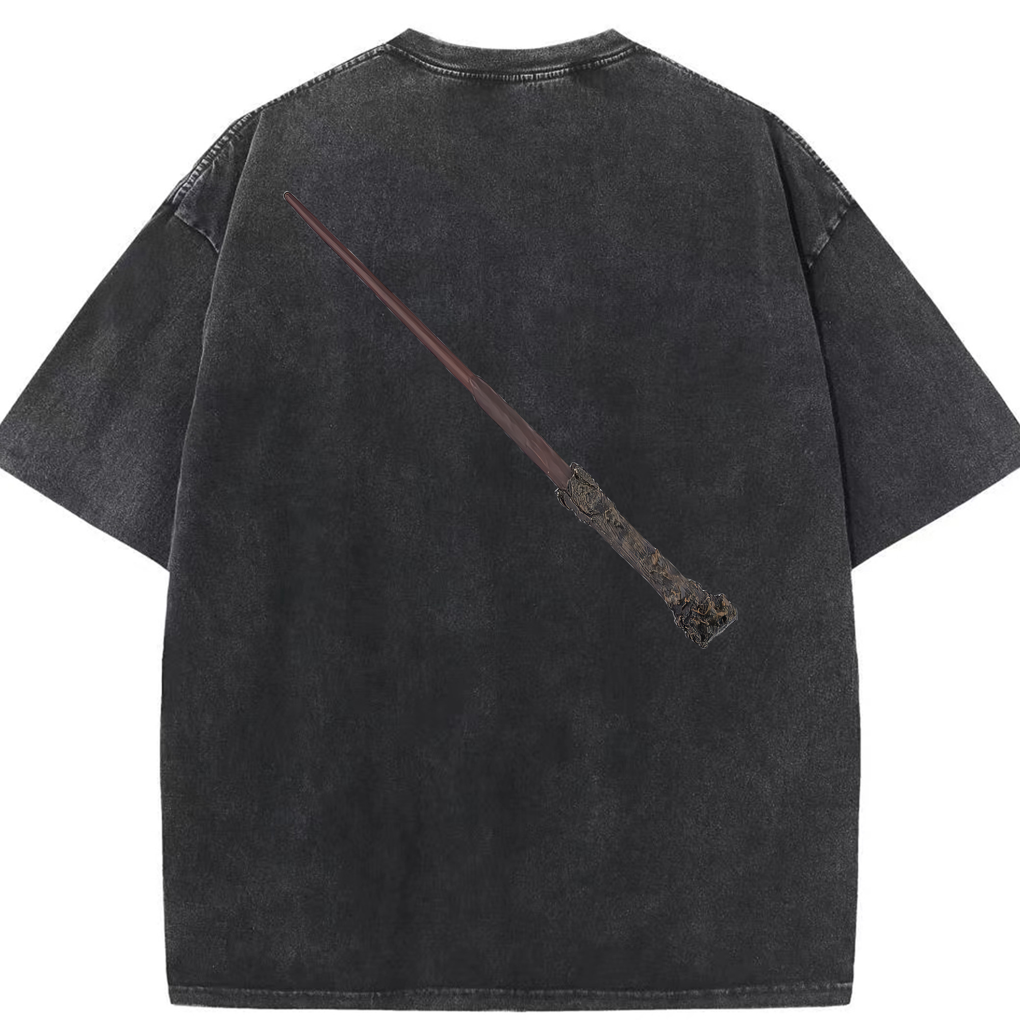 （画像用） Harry Potter ハリー・ポッターシリーズ 綿100% ヴィンテージ風 半袖Tシャツ（背面プリント）