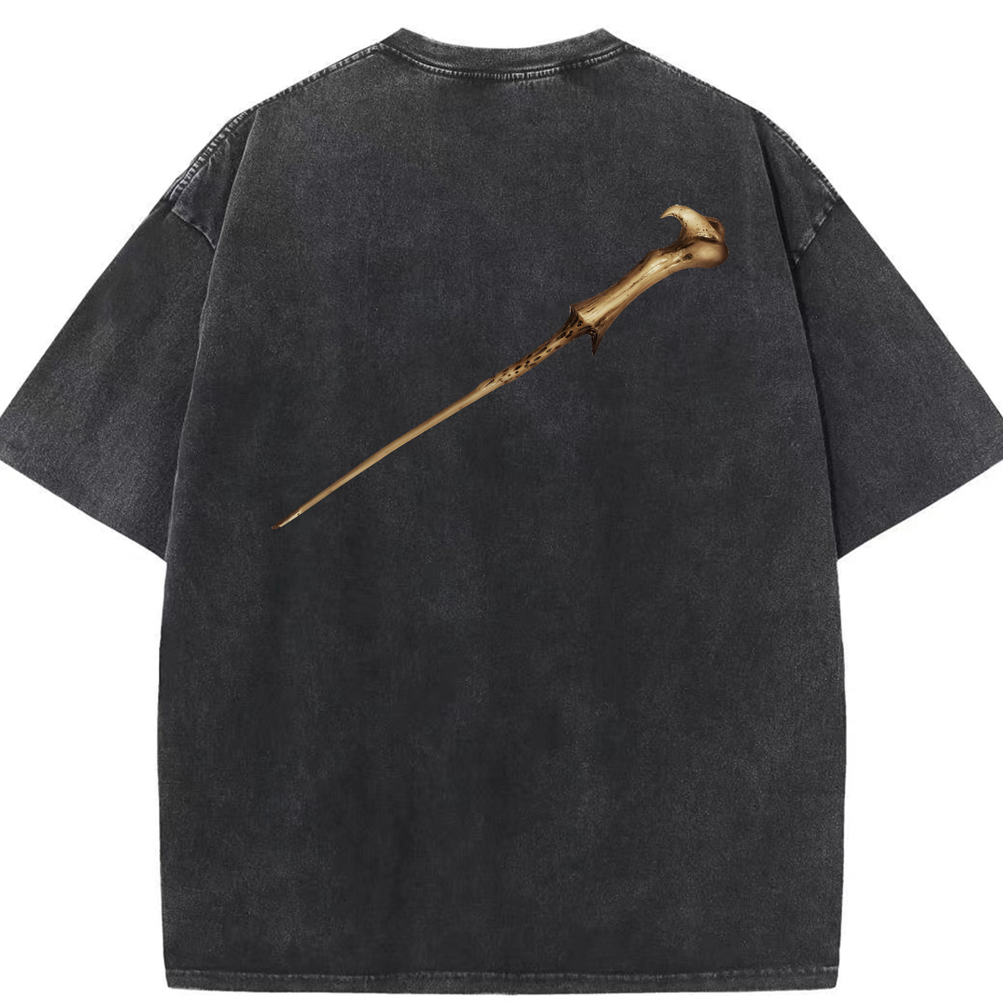 （画像用） Harry Potter ハリー・ポッターシリーズ 綿100% ヴィンテージ風 半袖Tシャツ（背面プリント）