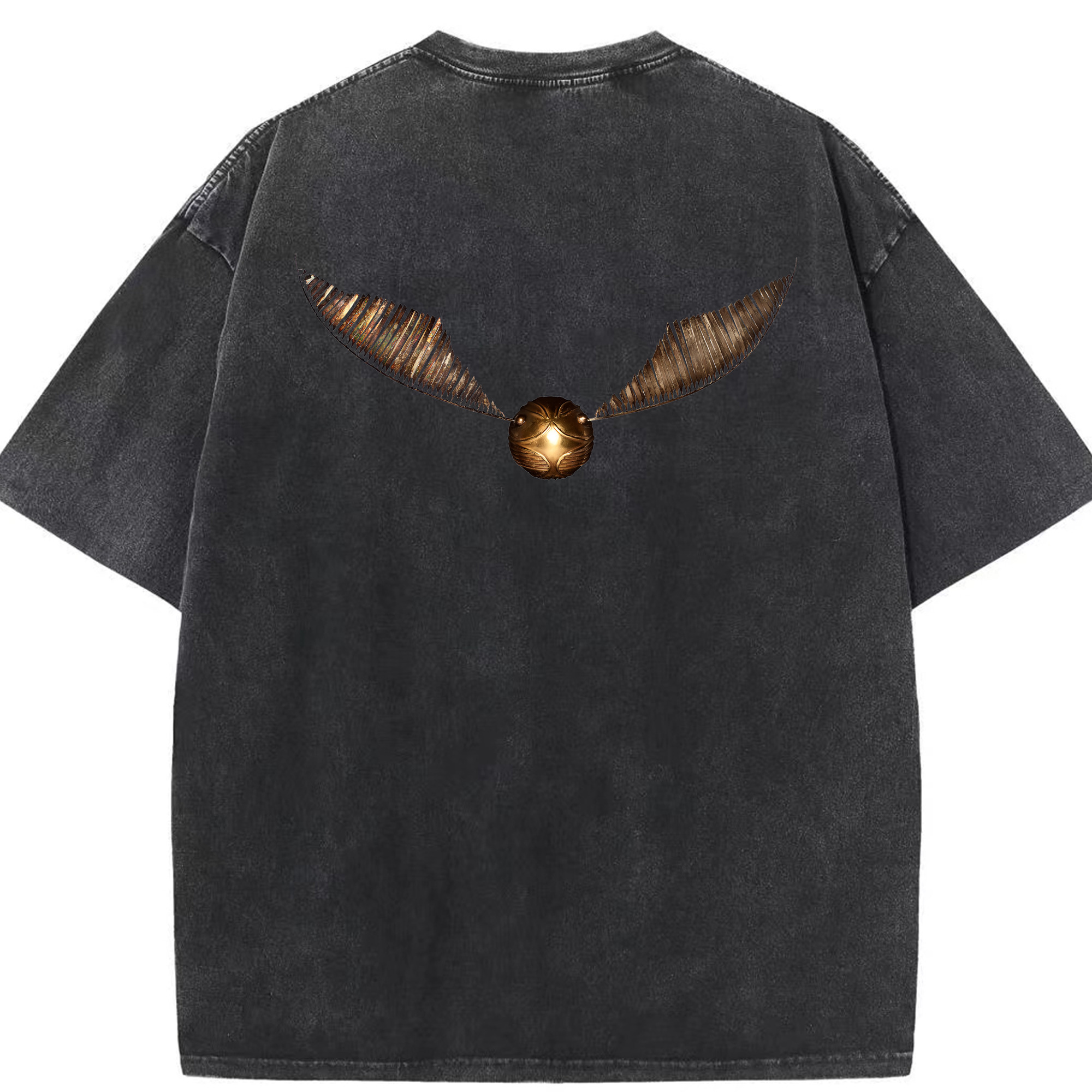 （画像用） Harry Potter ハリー・ポッターシリーズ 綿100% ヴィンテージ風 半袖Tシャツ（背面プリント）