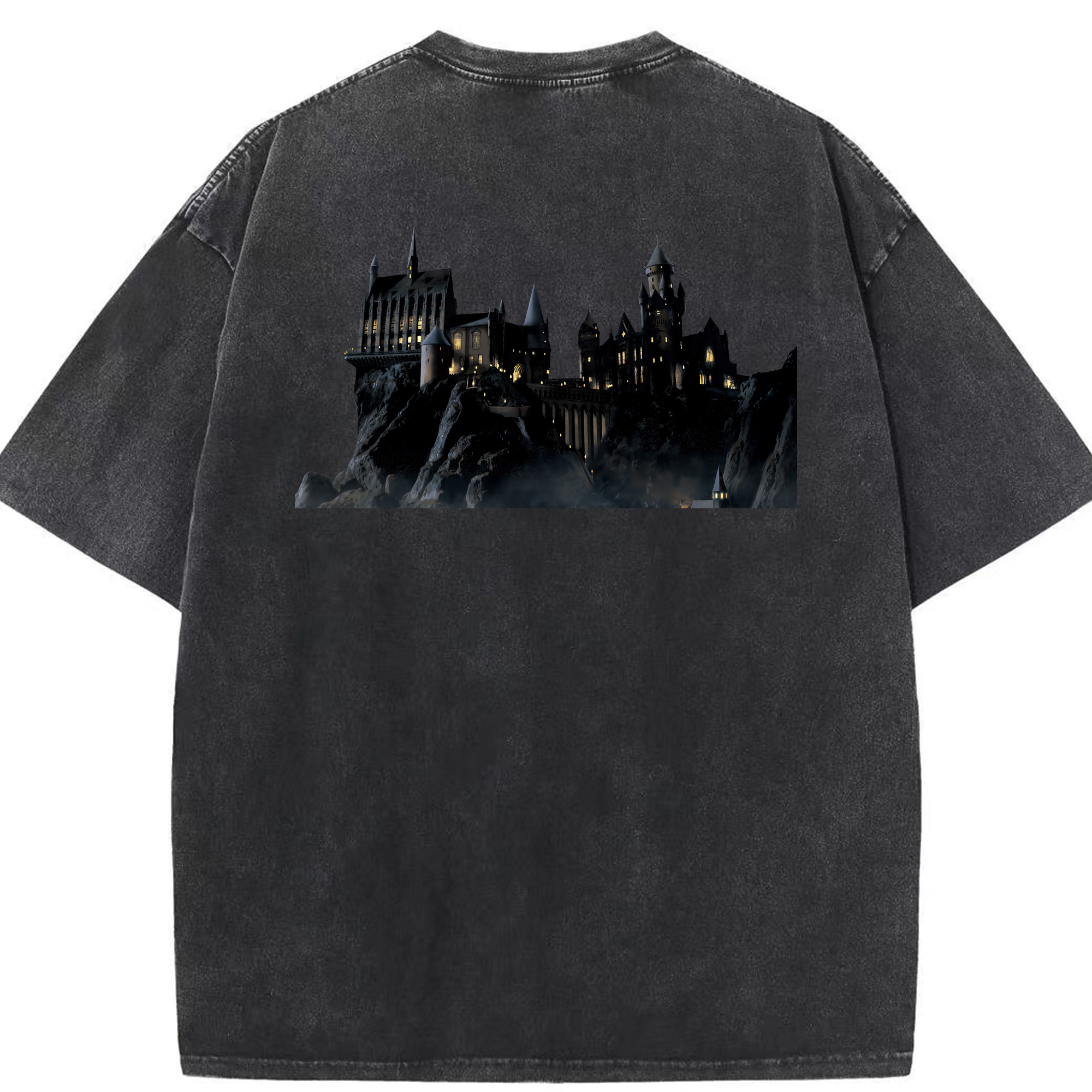 （画像用） Harry Potter ハリー・ポッターシリーズ 綿100% ヴィンテージ風 半袖Tシャツ（背面プリント）