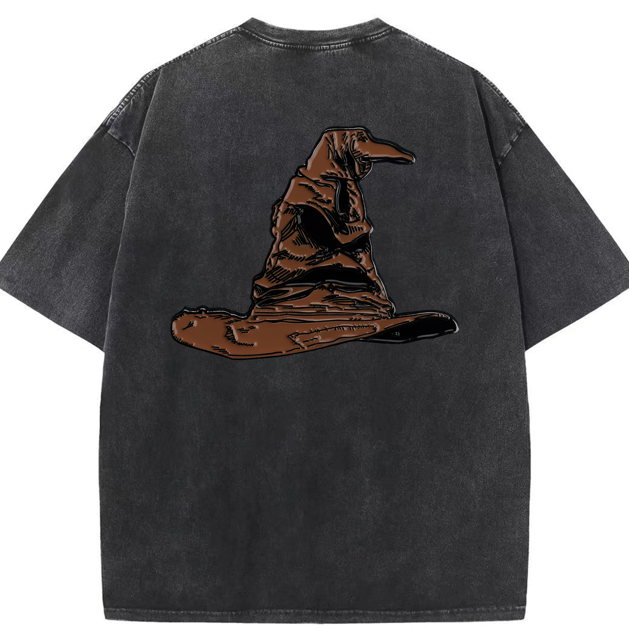 （画像用） Harry Potter ハリー・ポッターシリーズ 綿100% ヴィンテージ風 半袖Tシャツ（背面プリント）