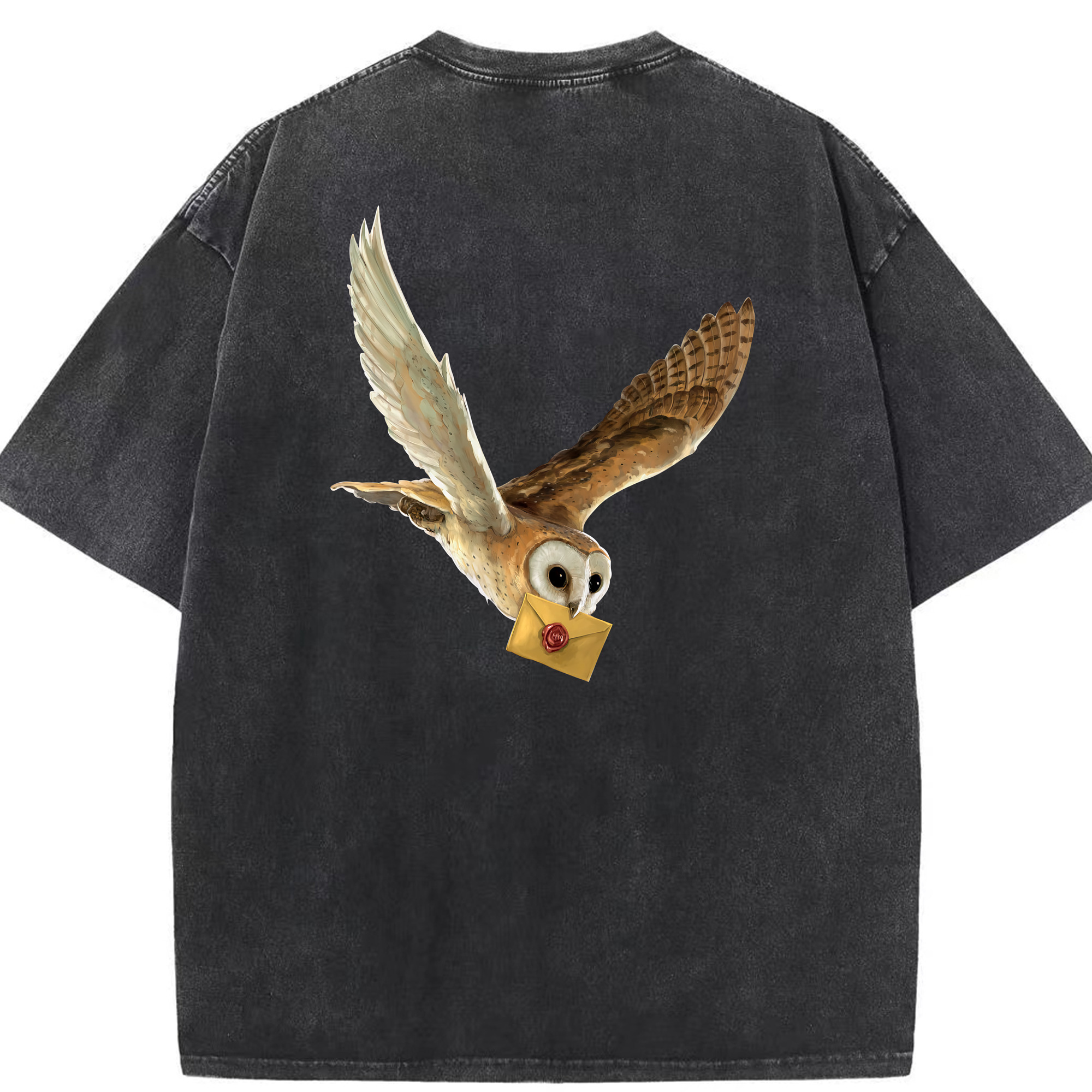 （画像用） Harry Potter ハリー・ポッターシリーズ 綿100% ヴィンテージ風 半袖Tシャツ（背面プリント）