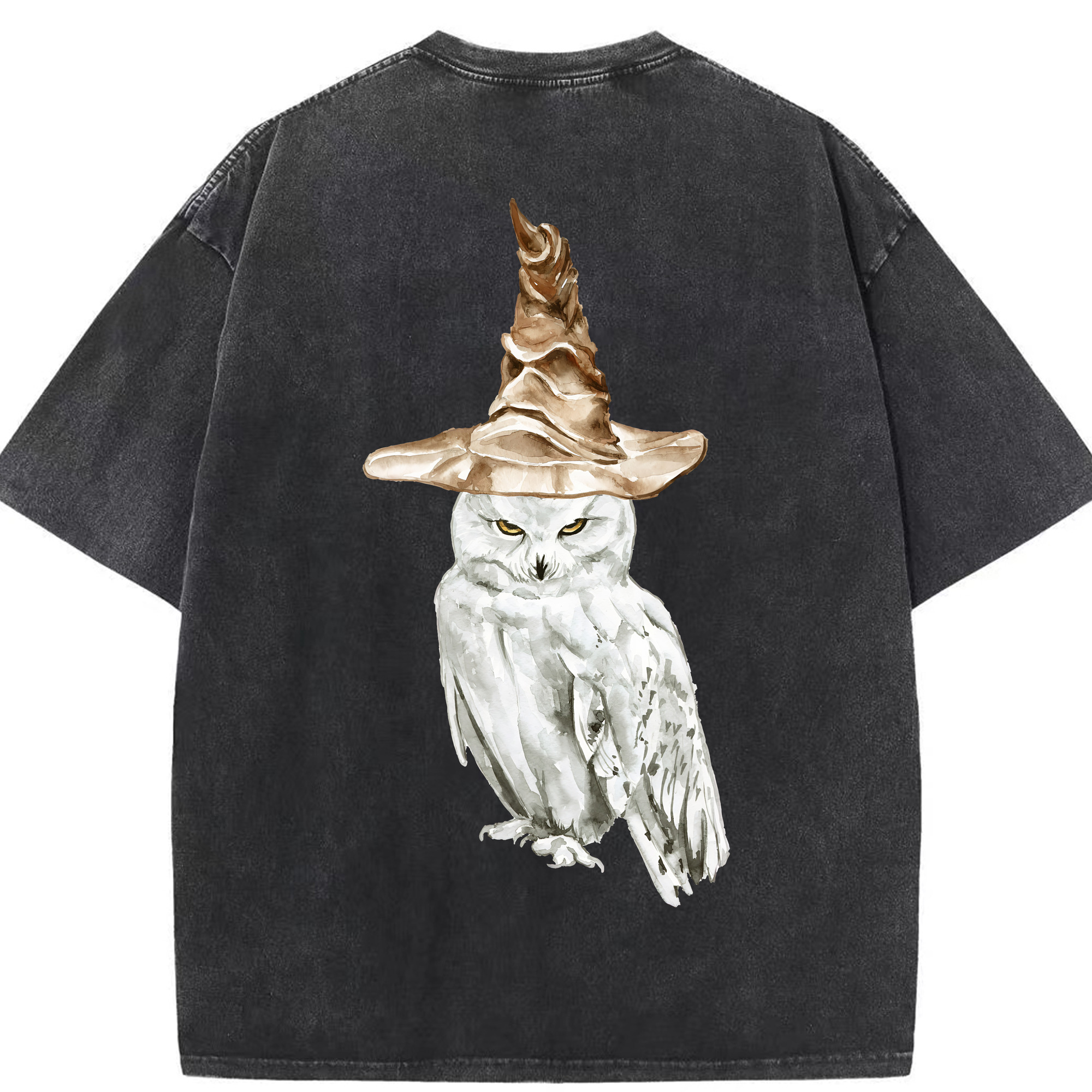 （画像用） Harry Potter ハリー・ポッターシリーズ 綿100% ヴィンテージ風 半袖Tシャツ（背面プリント）