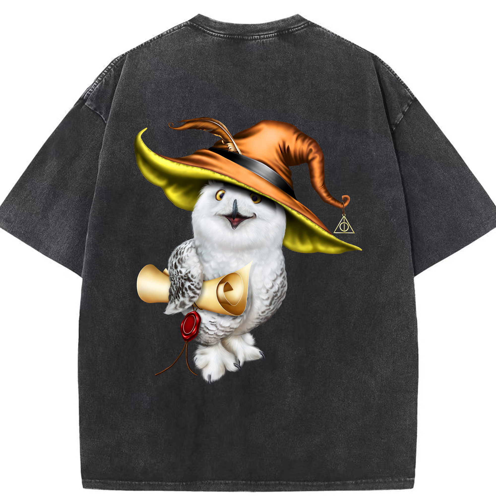 （画像用） Harry Potter ハリー・ポッターシリーズ 綿100% ヴィンテージ風 半袖Tシャツ（背面プリント）