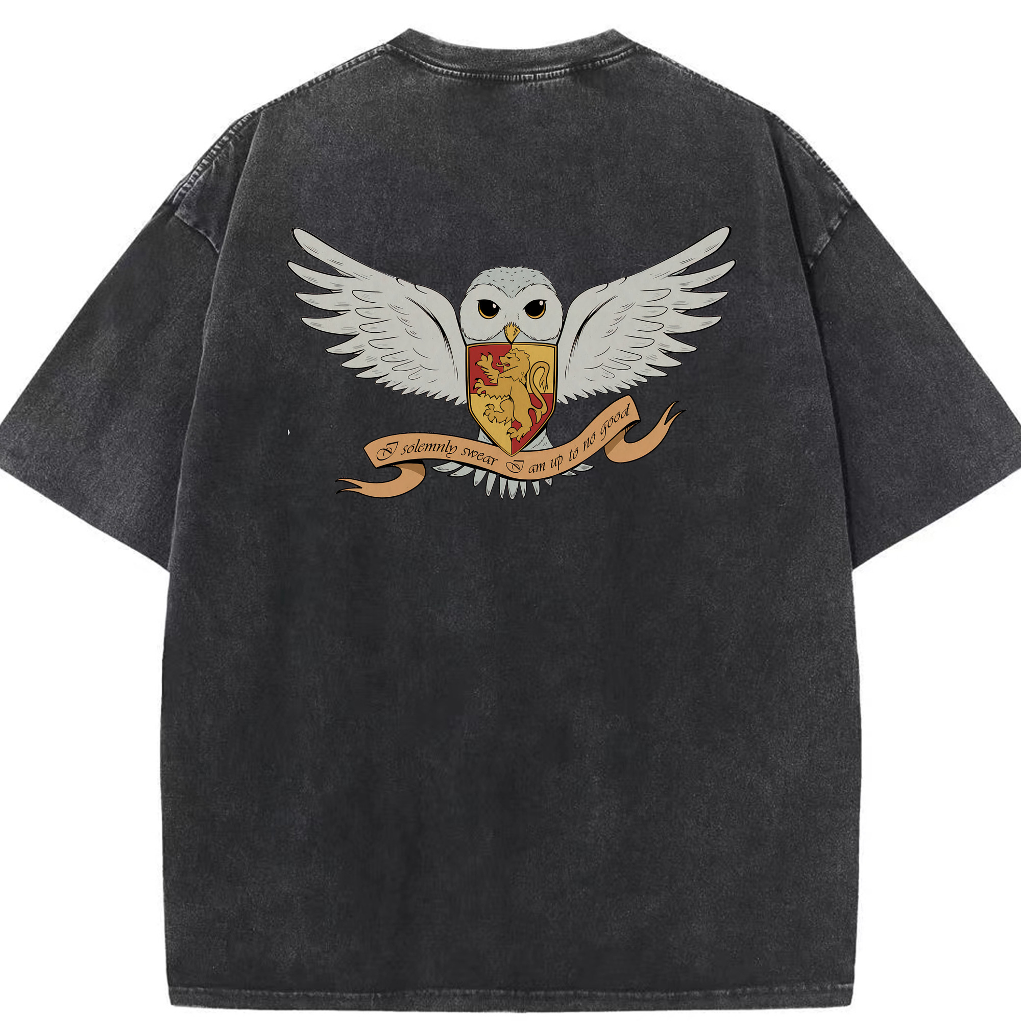 （画像用） Harry Potter ハリー・ポッターシリーズ 綿100% ヴィンテージ風 半袖Tシャツ（背面プリント）