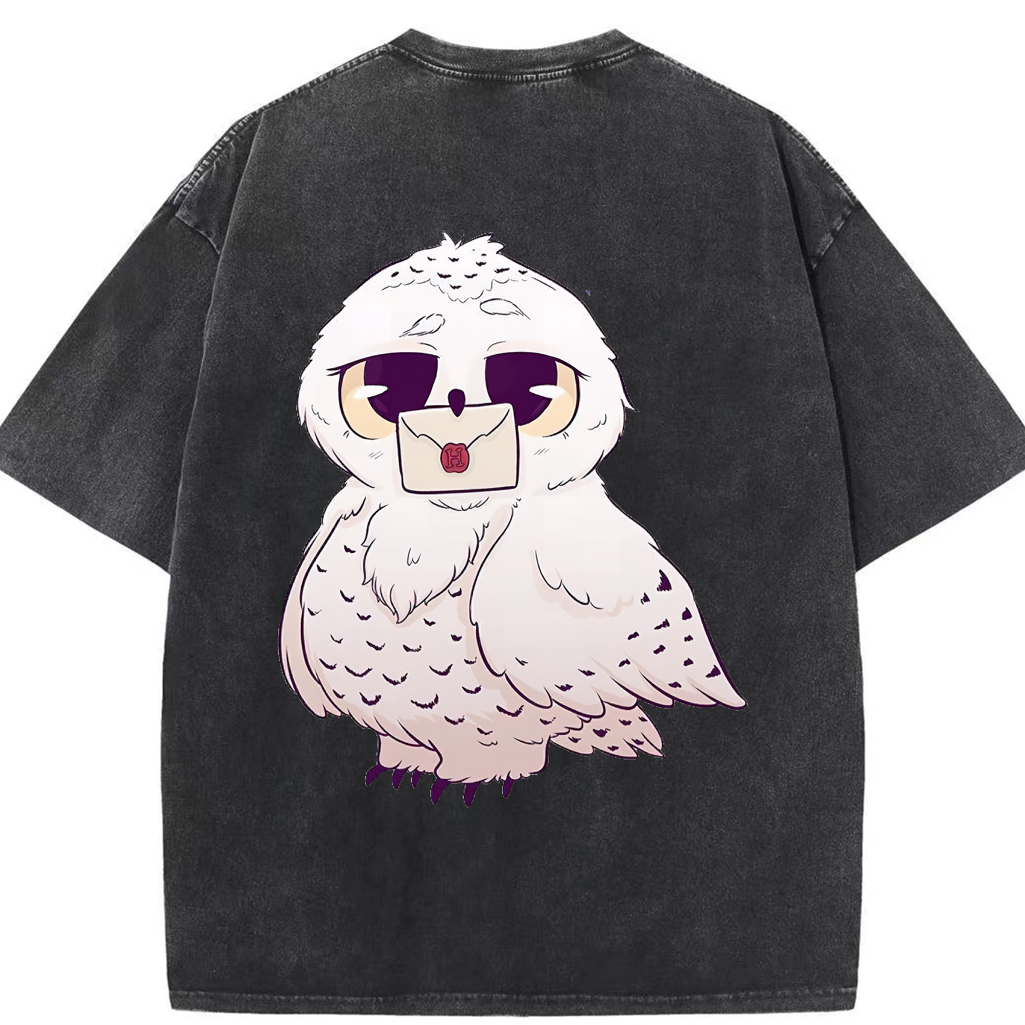 （画像用） Harry Potter ハリー・ポッターシリーズ 綿100% ヴィンテージ風 半袖Tシャツ（背面プリント）