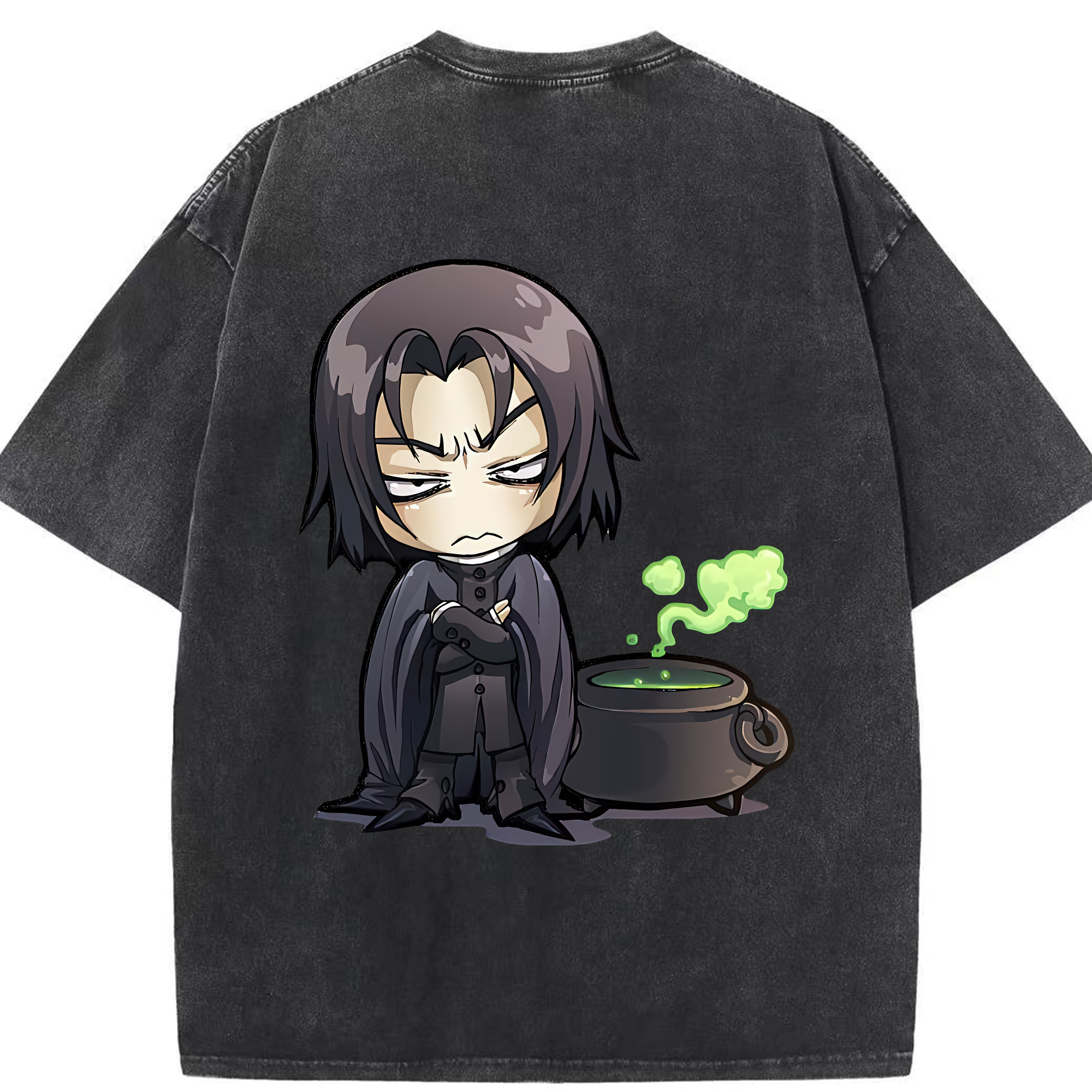 （画像用） Harry Potter ハリー・ポッターシリーズ 綿100% ヴィンテージ風 半袖Tシャツ（背面プリント）